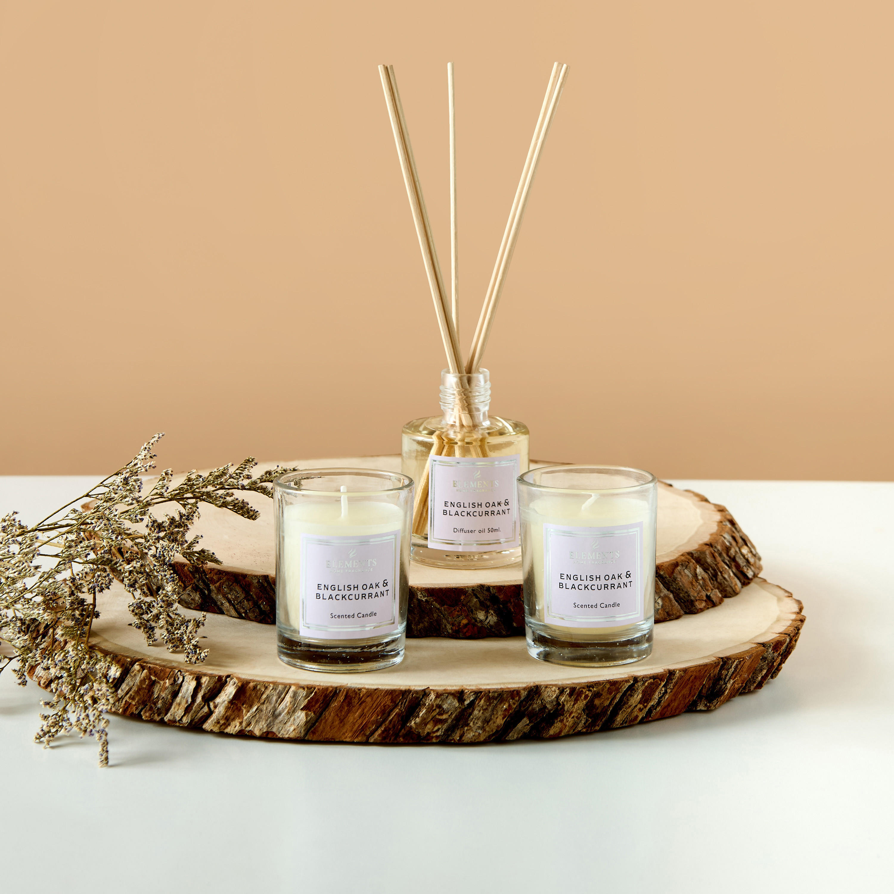 Elements Rose and Black Oud Reed Diffuser and Jar Candle Gift Set-household-homefragrance-fragrancegiftset-image-1