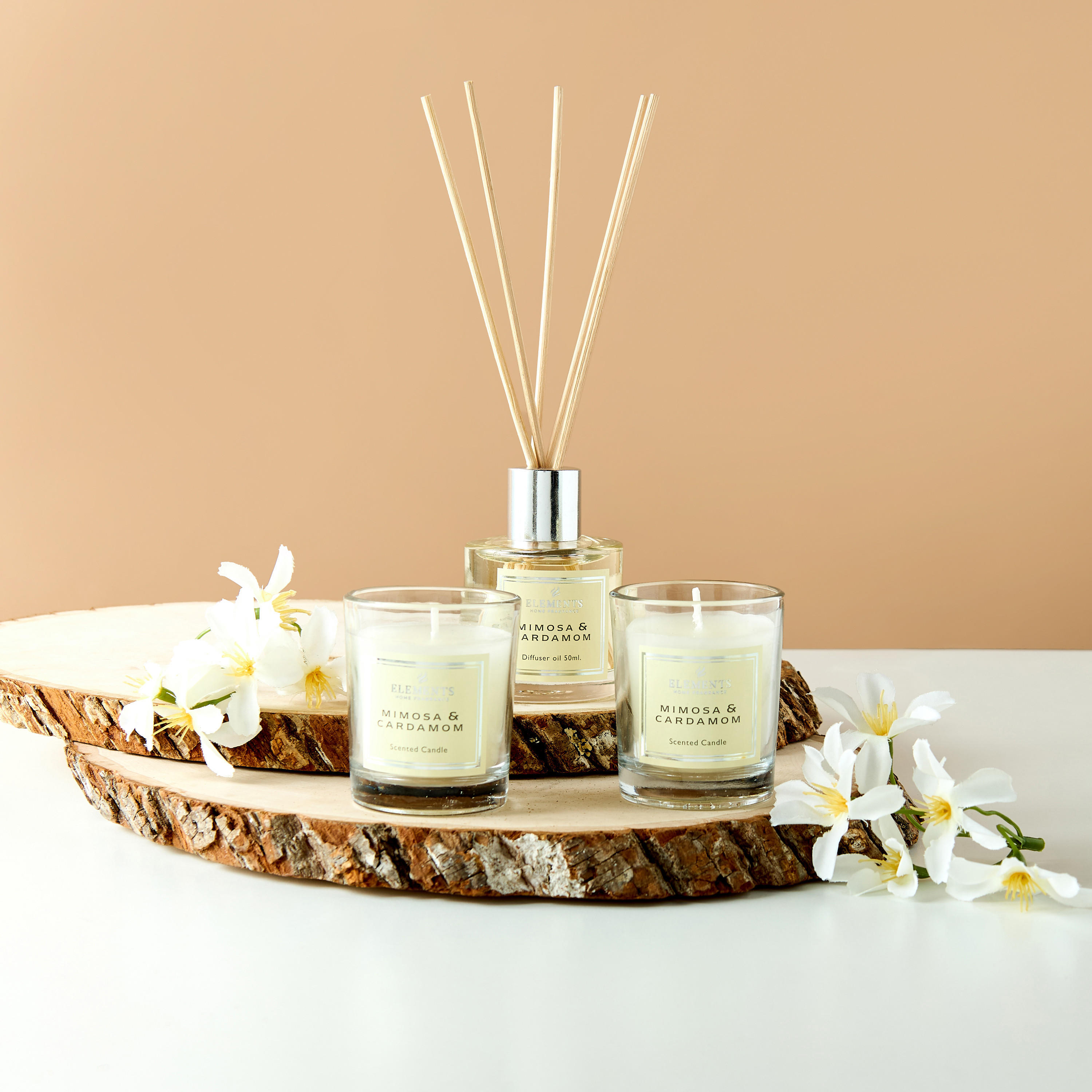 Elements Rose and Black Oud Reed Diffuser and Jar Candle Gift Set-household-homefragrance-fragrancegiftset-image-1