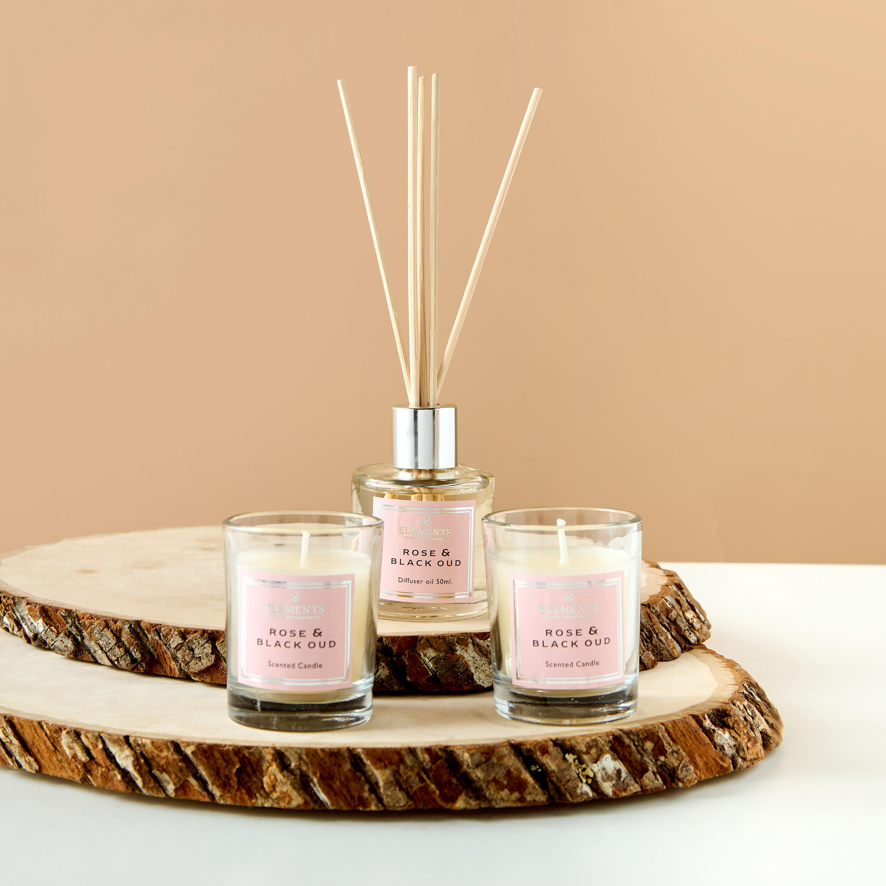 Elements Rose and Black Oud Reed Diffuser and Jar Candle Gift Set-household-homefragrance-fragrancegiftset-image-2