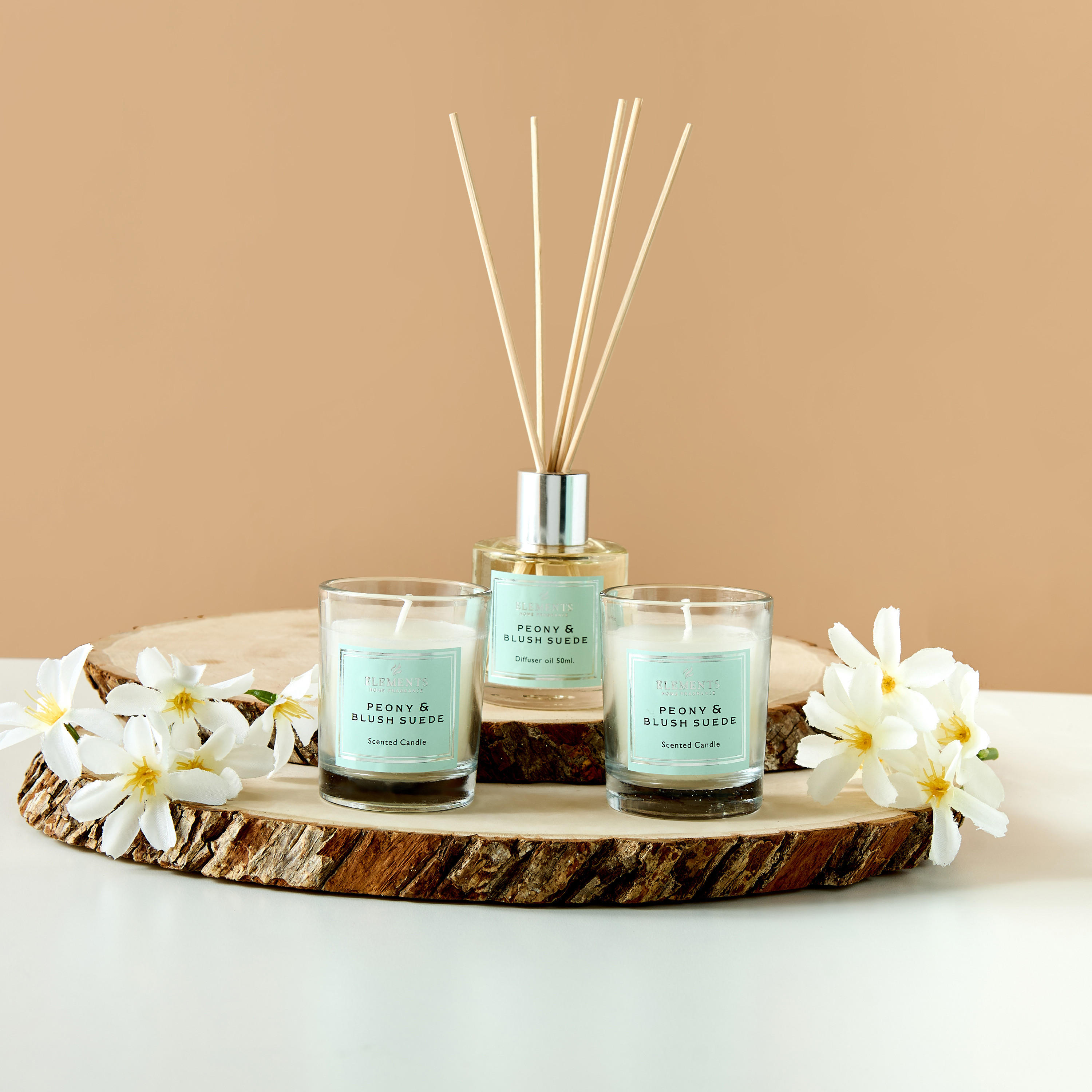 Elements Rose and Black Oud Reed Diffuser and Jar Candle Gift Set-household-homefragrance-fragrancegiftset-image-1