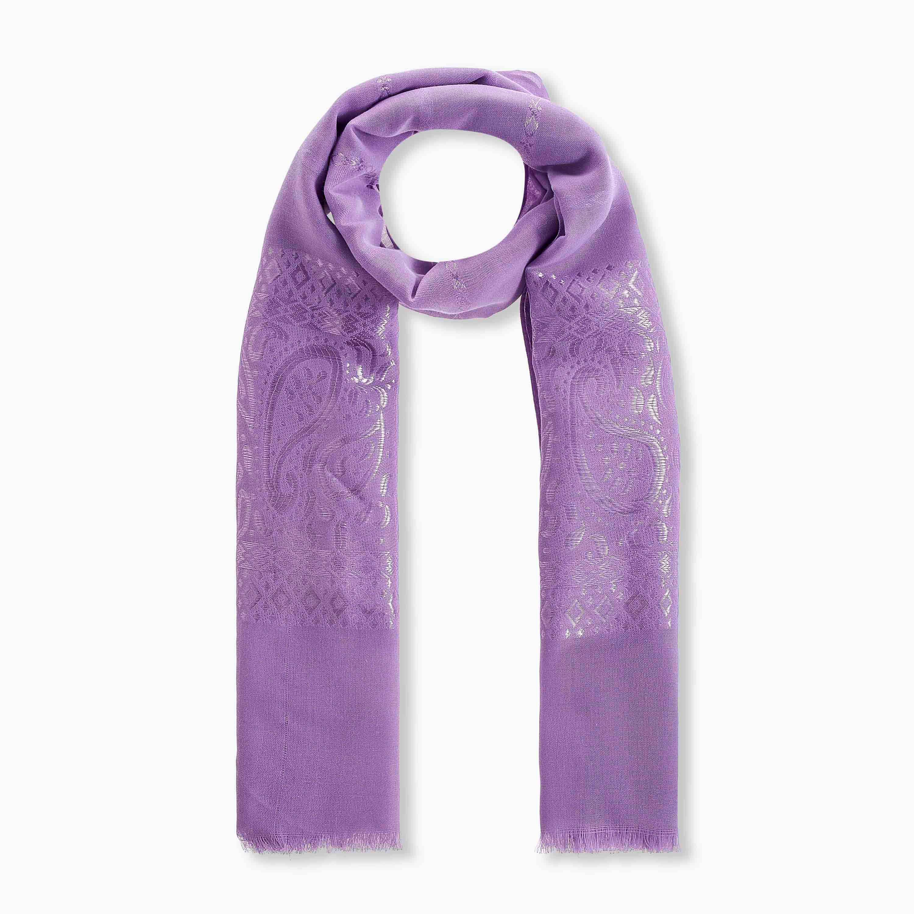 وشاح باشمينا متعدد الألوان بطبعات بيزلي من زورا-women-clothingaccessories-scarves-image-1