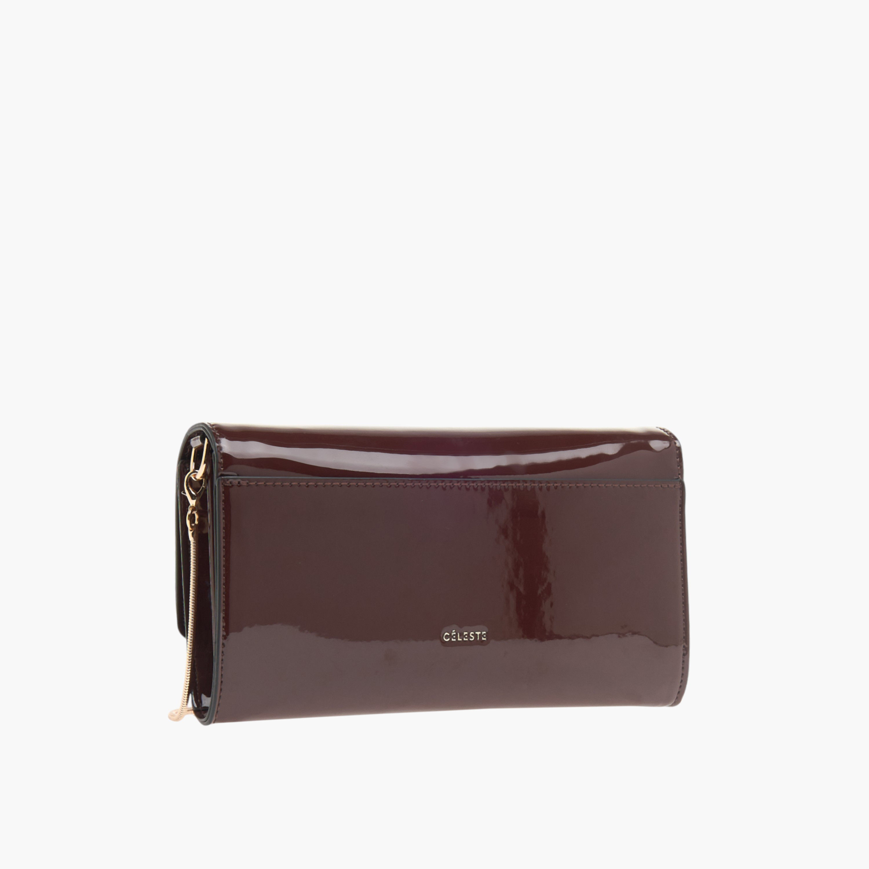Celeste Solid Clutch with Detachable Chain Strap and Flap Closure-women-bagsandwallets-wallets-image-10