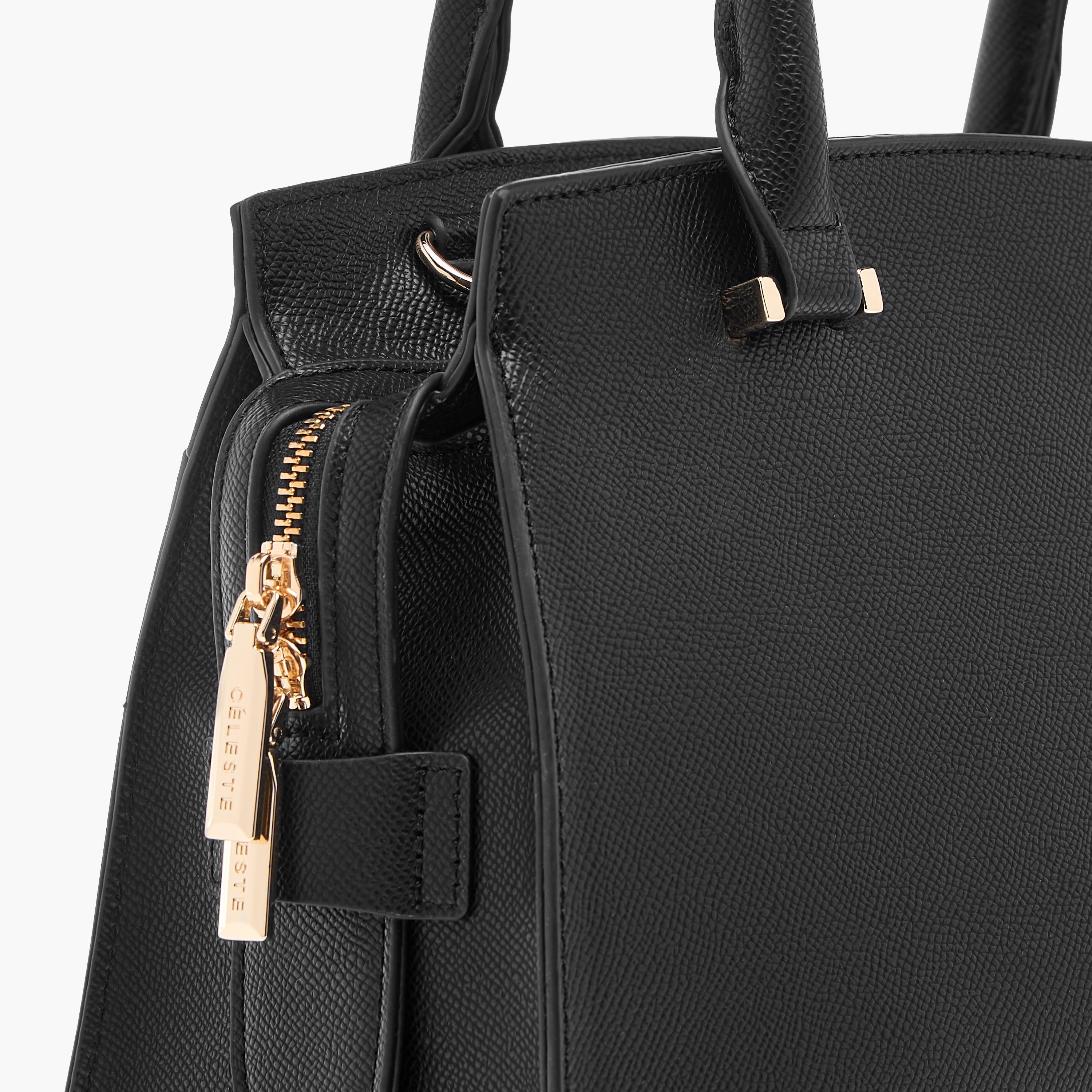 شنطة توتي سادة بحزام قابل للفصل ودلاية قفل من سيليست-women-bagsandwallets-handbags-image-5