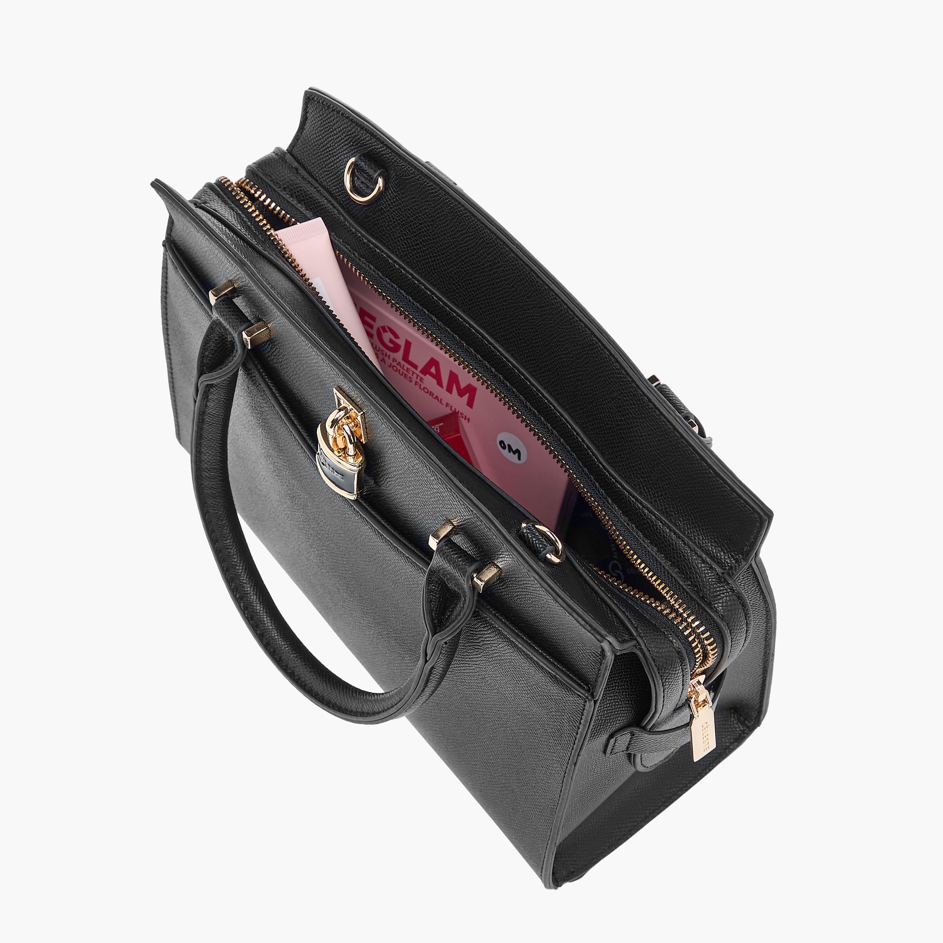 شنطة توتي سادة بحزام قابل للفصل ودلاية قفل من سيليست-women-bagsandwallets-handbags-image-7