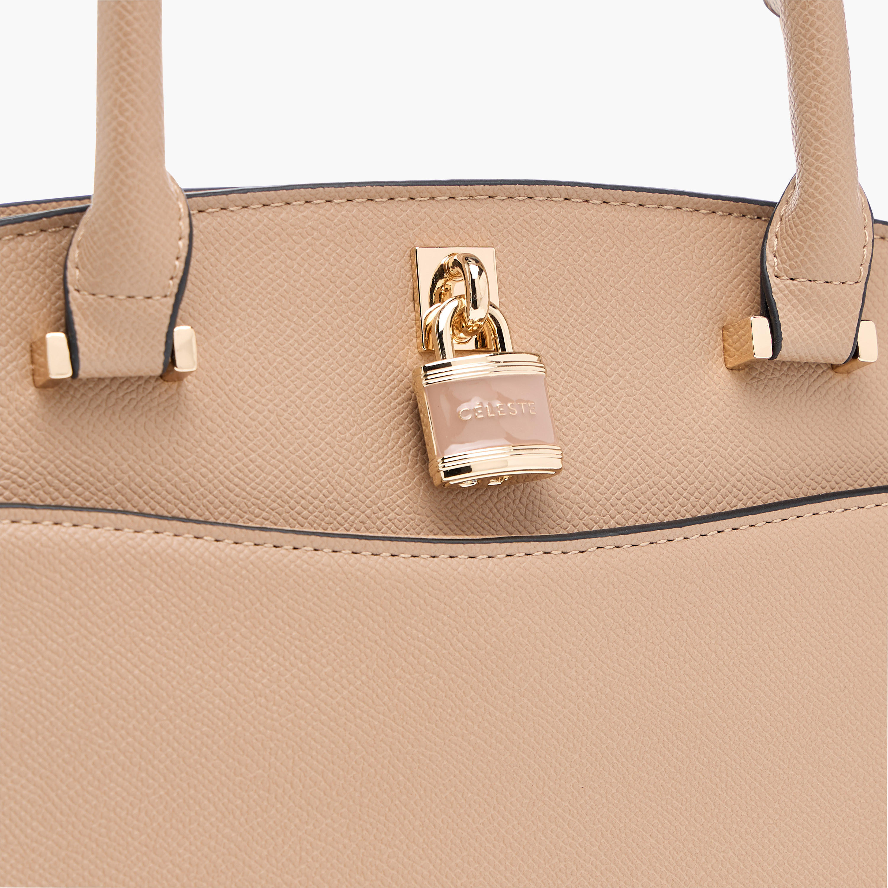 شنطة توتي سادة بحزام قابل للفصل ودلاية قفل من سيليست-women-bagsandwallets-handbags-image-11