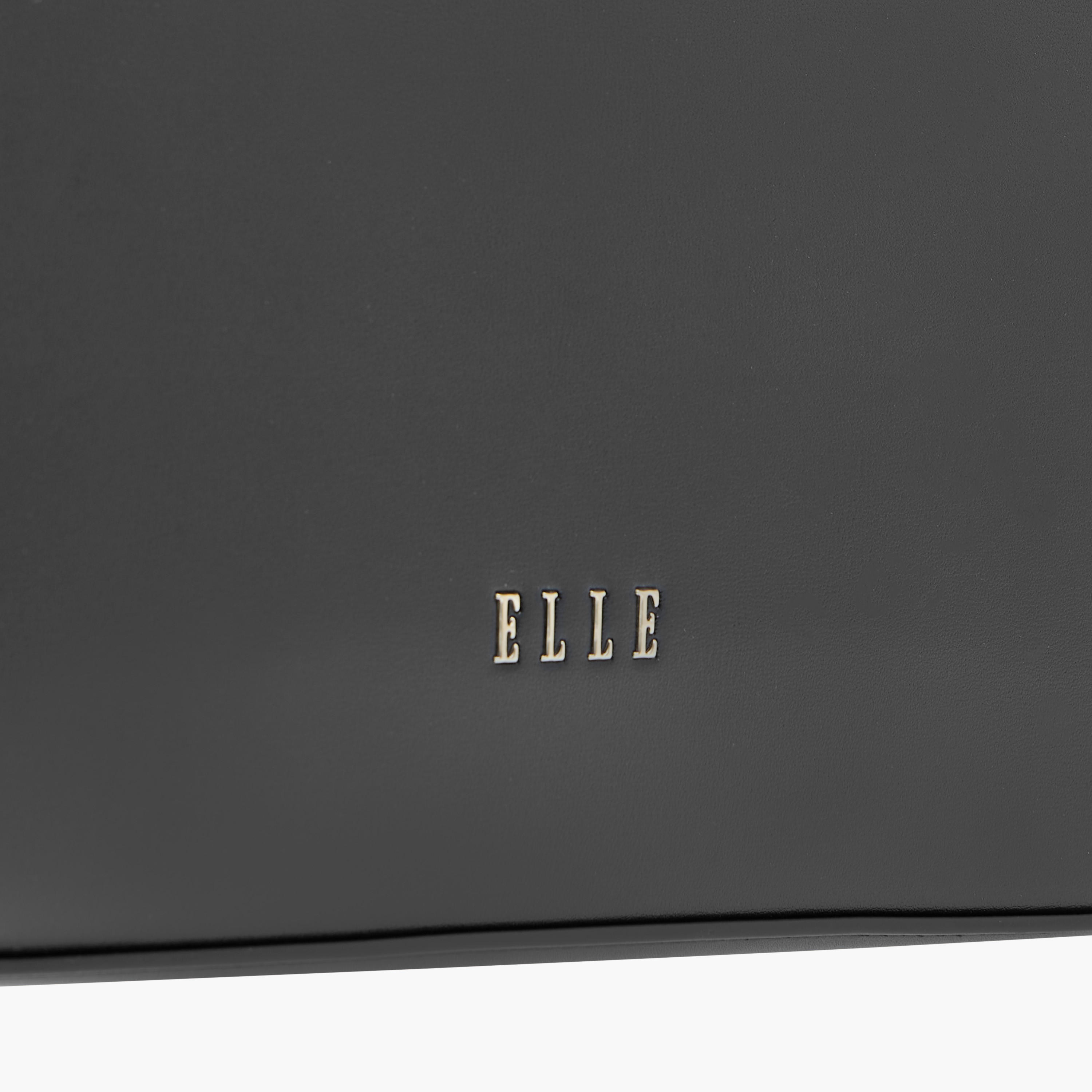 Elle Monogram Embroidered Satchel Bag with Detachable Strap and Flap Closure-women-bagsandwallets-handbags-image-5