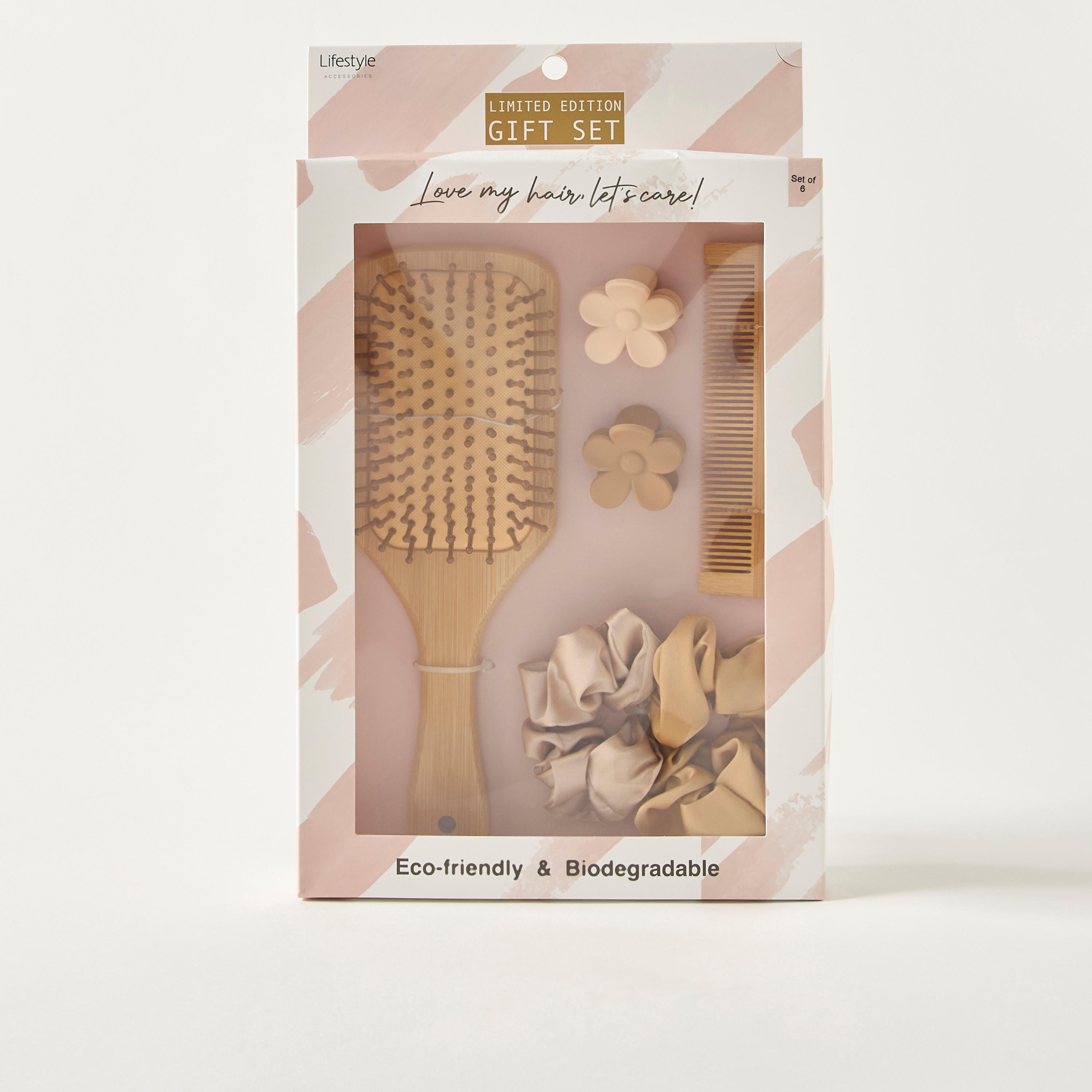 مجموعة هدايا فرشاة شعر واكسسوارات 6 قطع متنوعة-women-hairaccessories-sets-image-4