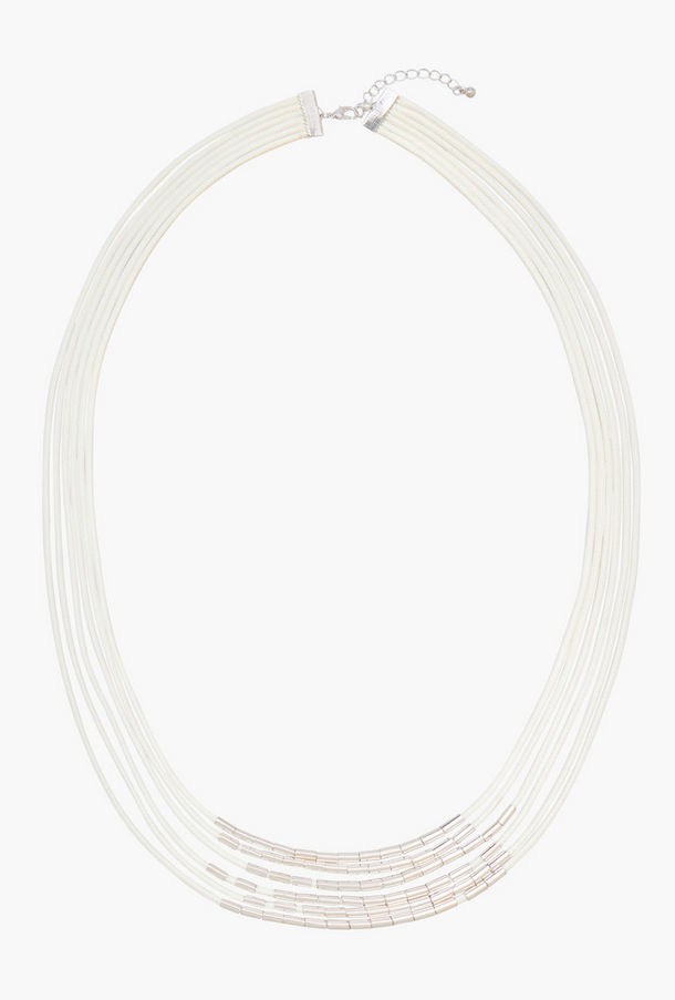 عقد متعدد الطبقات بخرز بلون فضي-women-watchesandjewellery-jewellery-necklacesandpendants-image-1