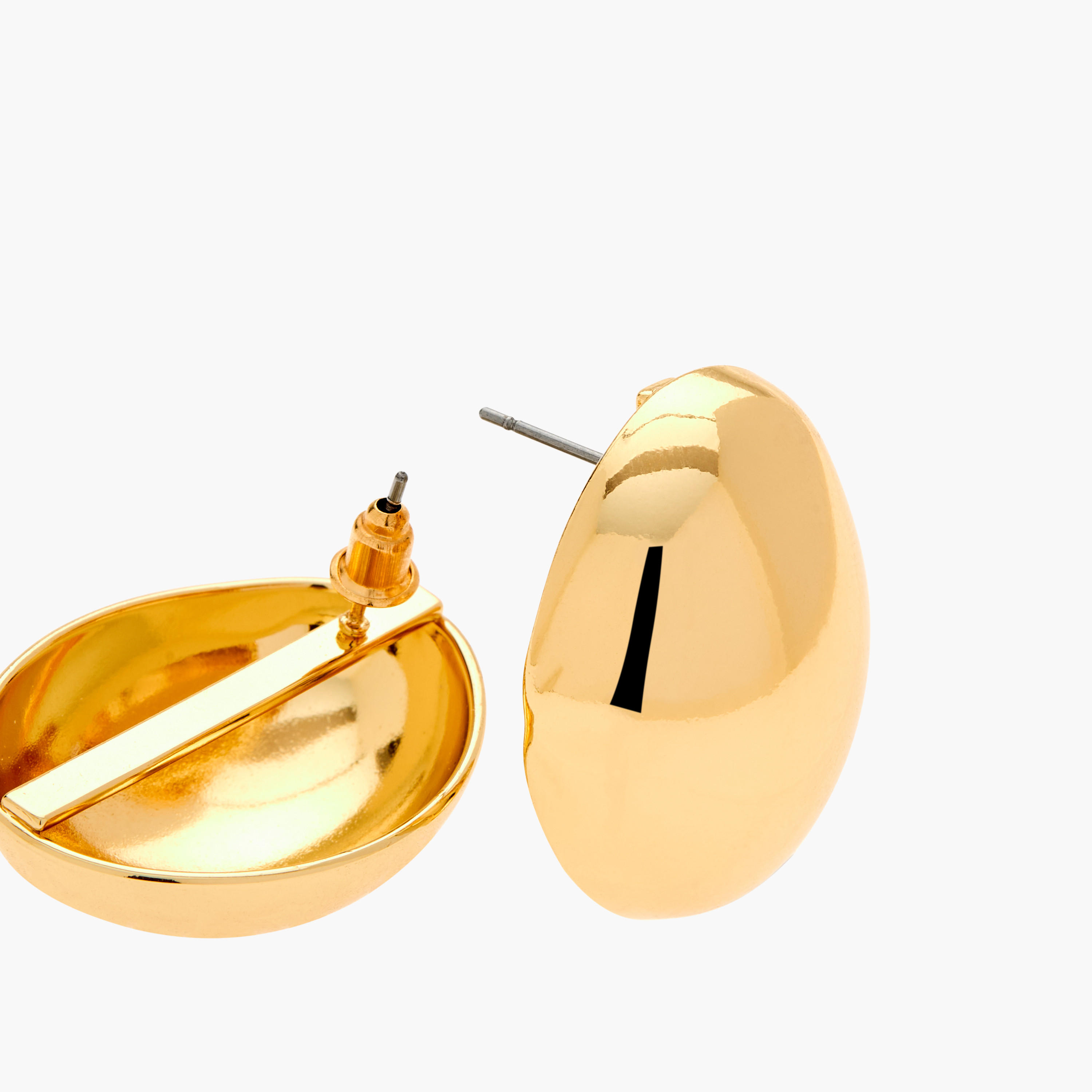 حلقان سادة بمكبس إغلاق خلفي-women-watchesandjewellery-jewellery-earrings-image-3