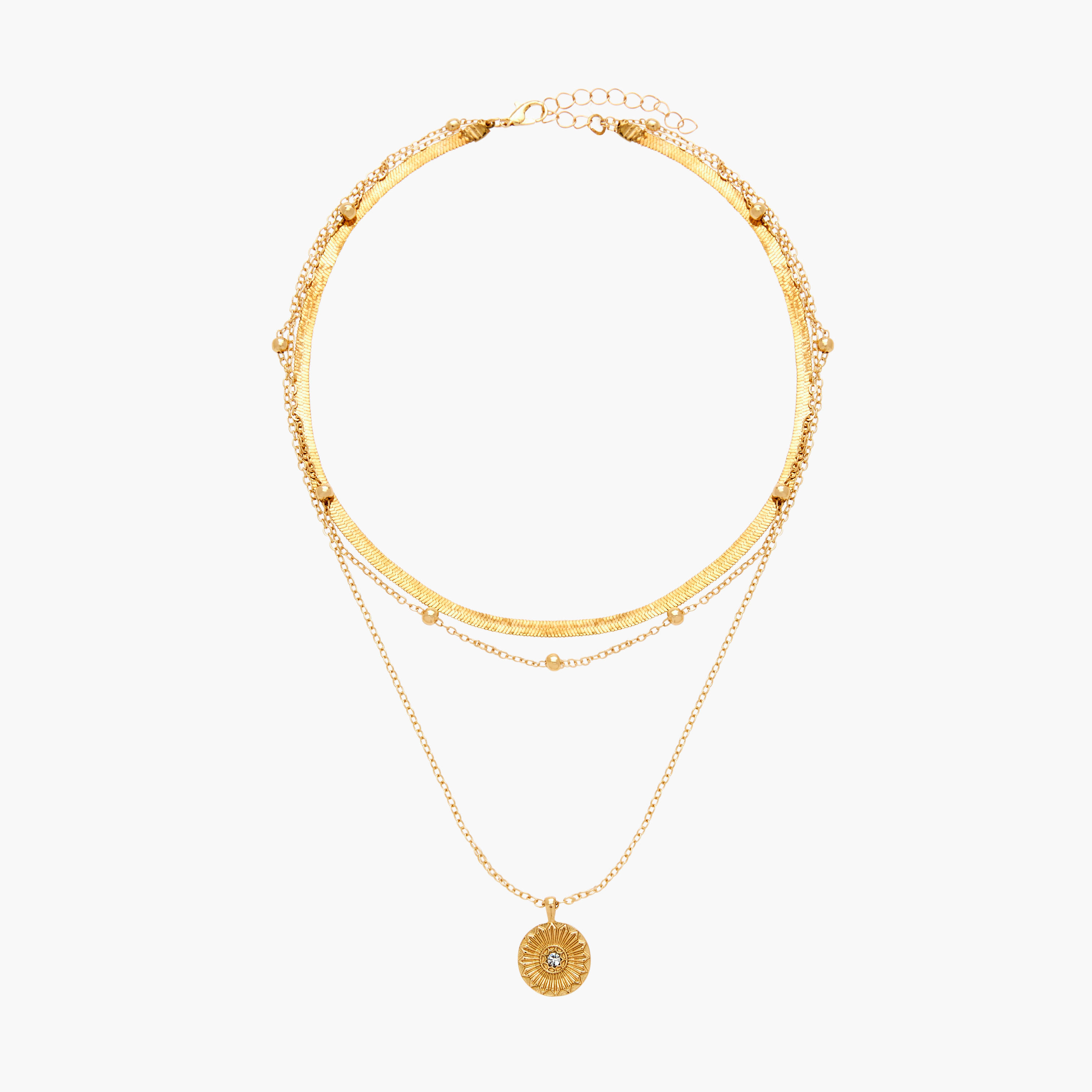 Layered Necklace with Lobster Clasp Closure-women-watchesandjewellery-jewellery-necklacesandpendants-image-1
