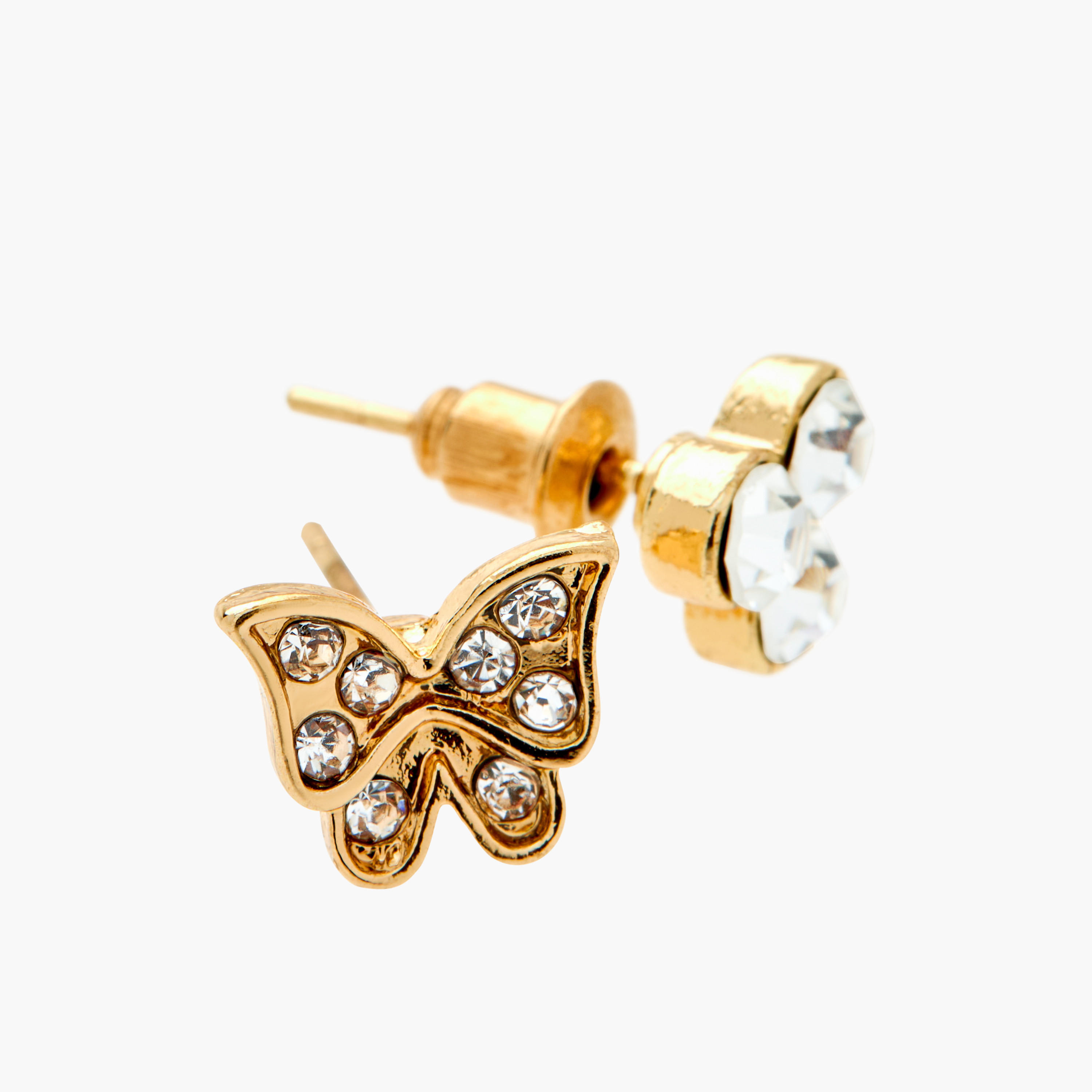 طقم حلقان مرصّعة بِمكبس إغلاق خلفي 9 قطع مزيّنة-women-watchesandjewellery-jewellery-earrings-image-4