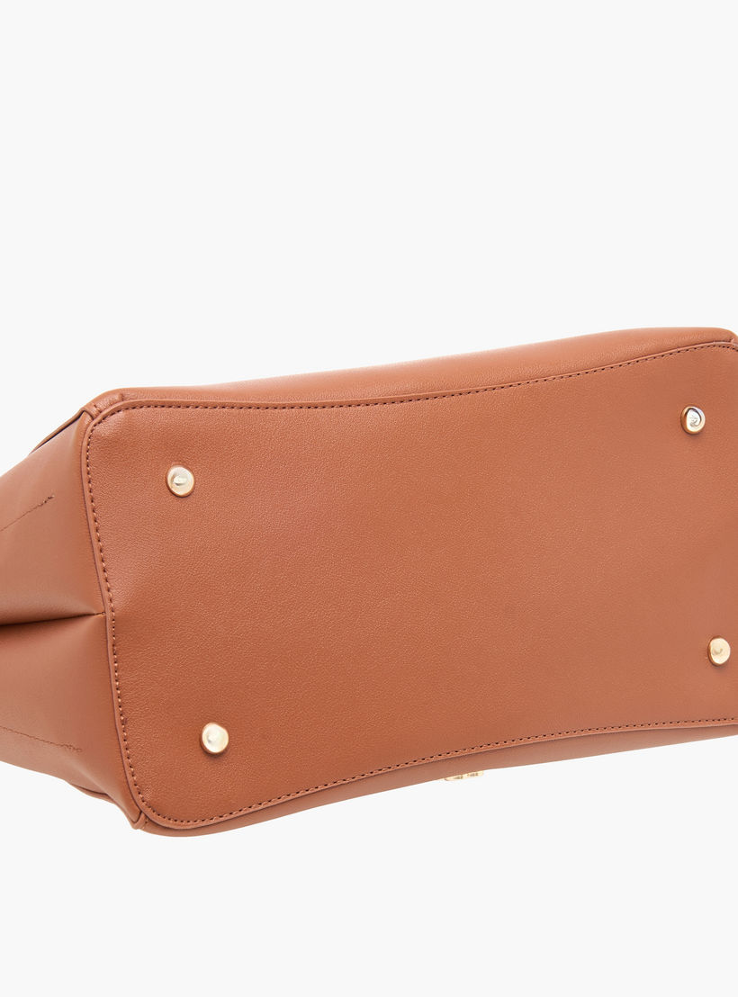 شنطة توتي سادة بسحاب إغلاق وتفاصيل وشاح من بيسي لندن-women-bagsandwallets-handbags-image-7