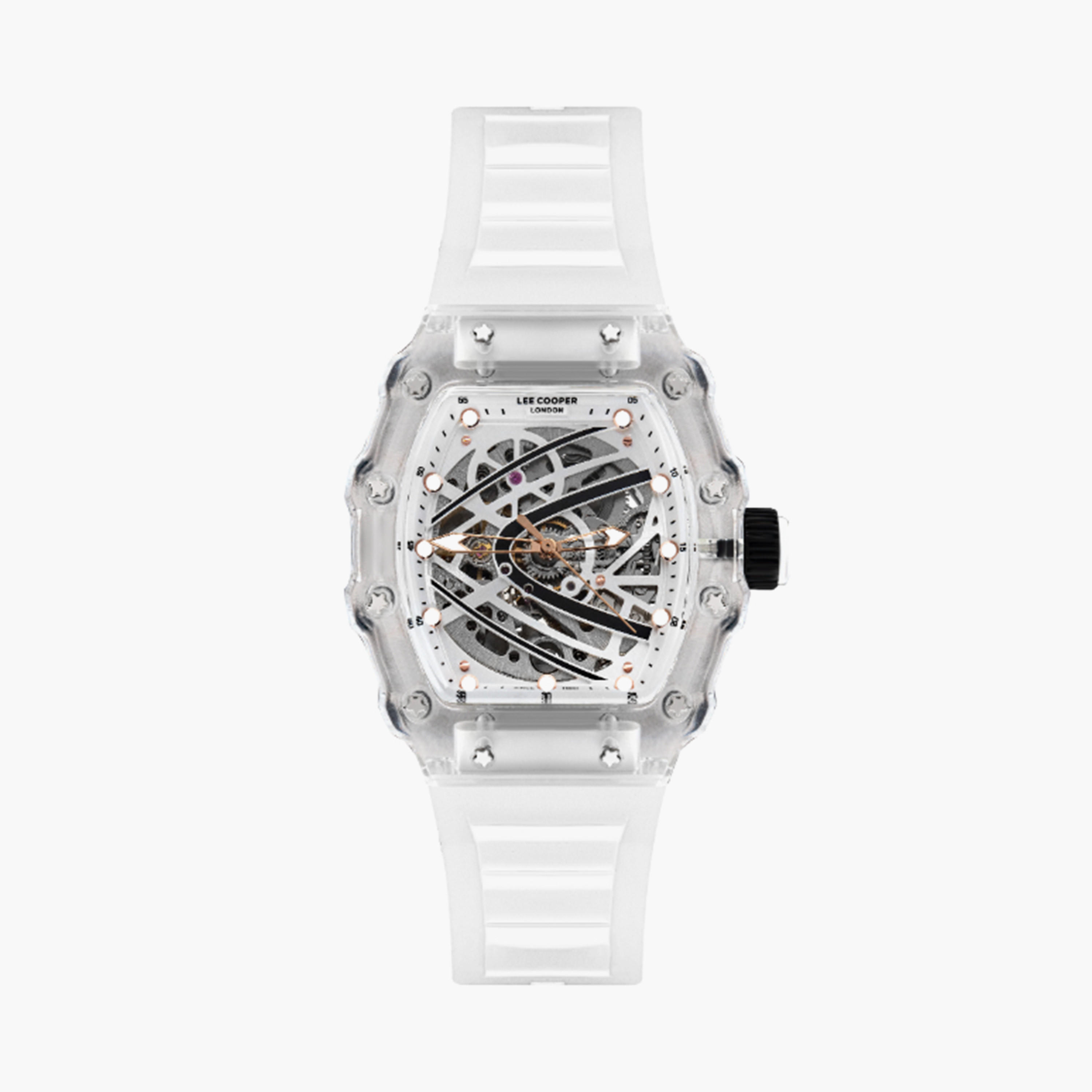 لي كوبر- ساعة  للرجال 45 مم  بيضاء بسوار سيليكون أوتوماتيكية | LC07980.333-men-watchesandjewellery-watches-image-1