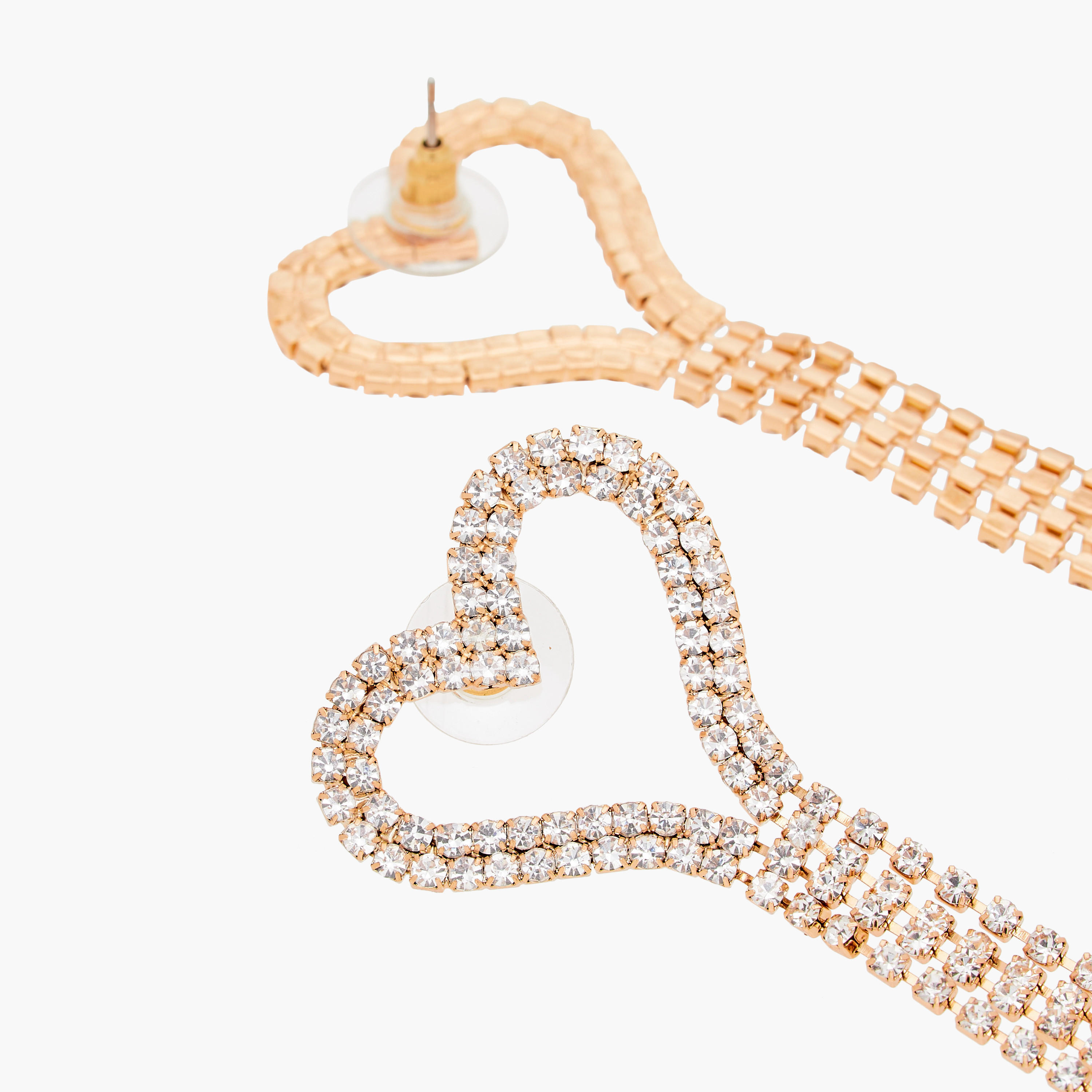 حلق متدلي بتصميم قلب مزيّن بالحجر ومكبس إغلاق-women-watchesandjewellery-jewellery-earrings-image-3