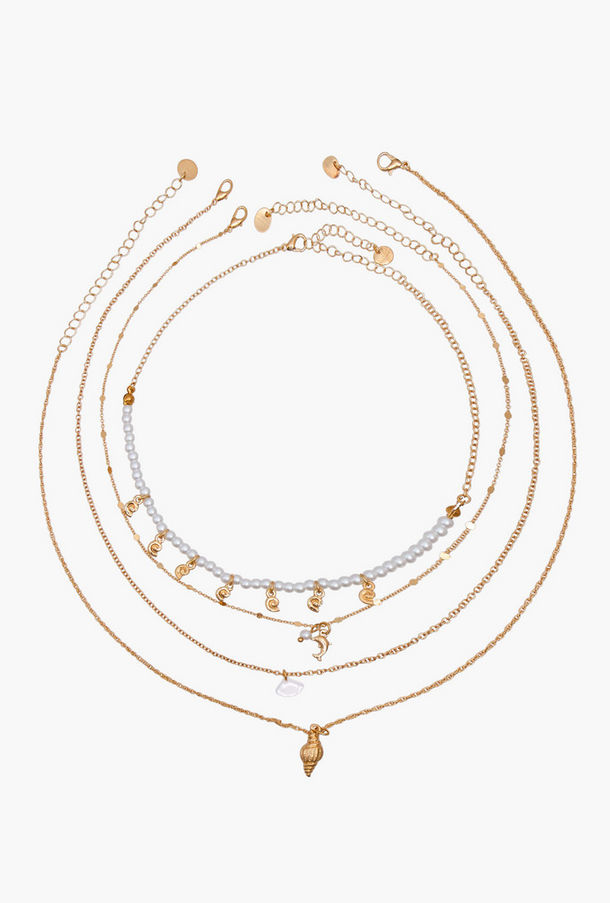 عقد معدن بدلاية - طقم من 4 قطع-women-watchesandjewellery-jewellery-necklacesandpendants-image-1