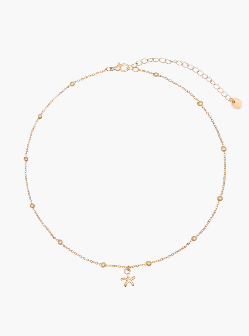 طقم أعقاد بلون ذهبي ومشبك إغلاق - طقم 4 قطع-women-watchesandjewellery-jewellery-necklacesandpendants-image-3