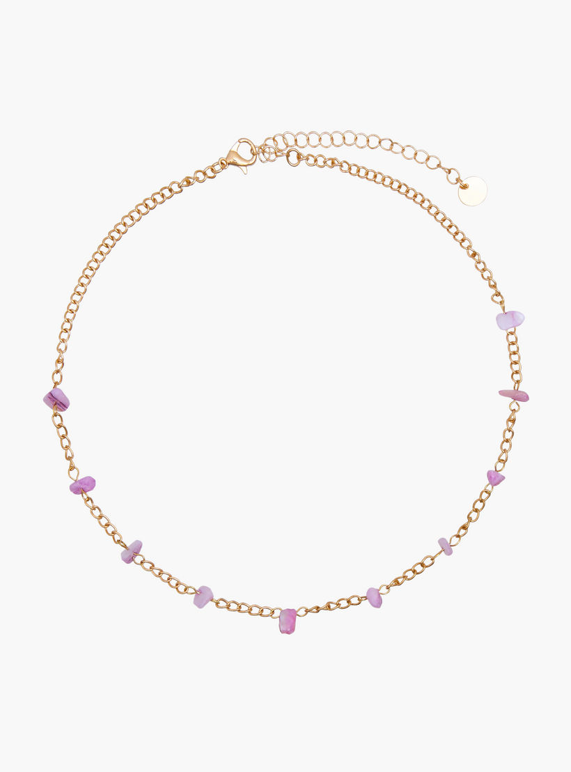 طقم أعقاد بلون ذهبي ومشبك إغلاق - طقم 4 قطع-women-watchesandjewellery-jewellery-necklacesandpendants-image-4