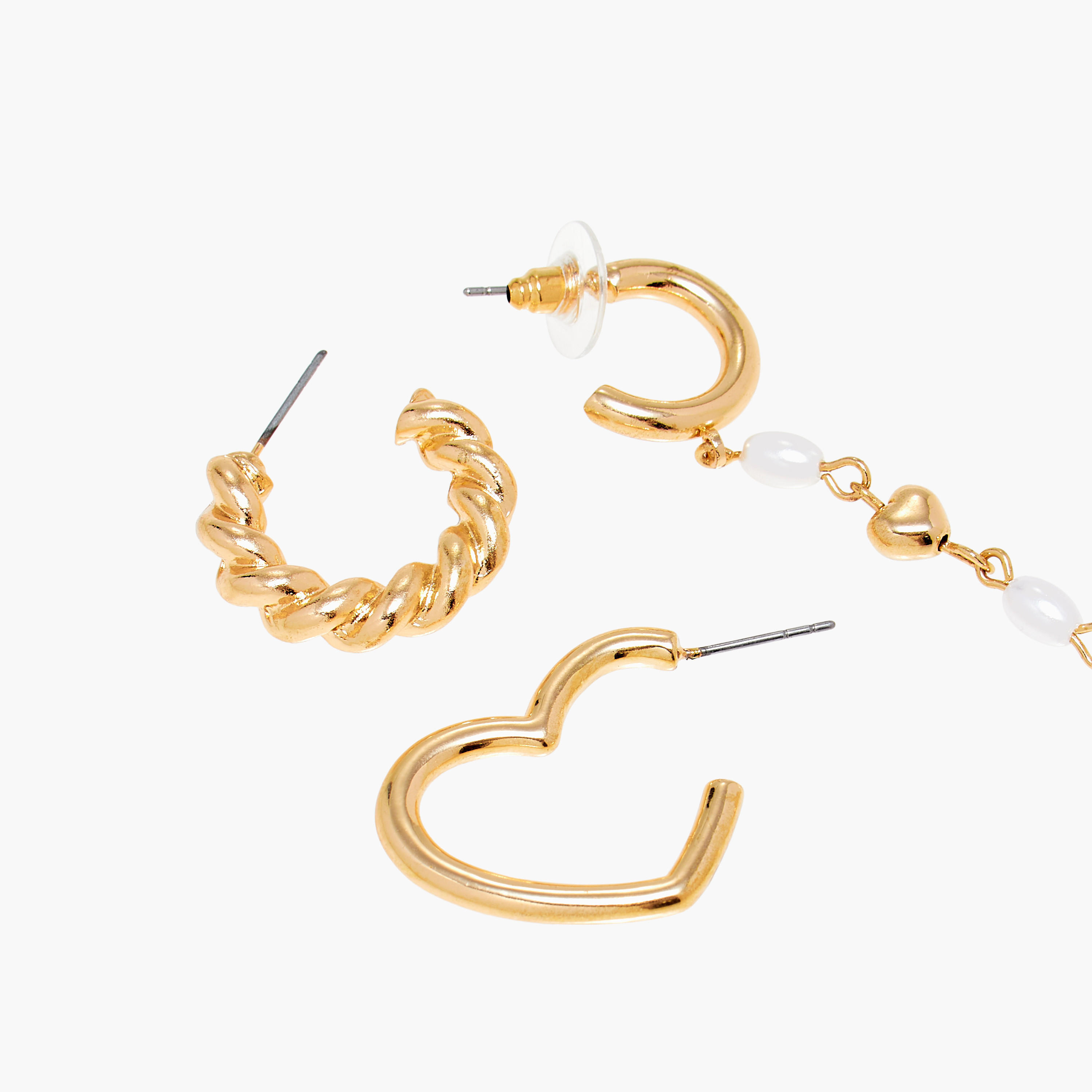 حلقان ميتاليك - طقم 3 أزواج-women-watchesandjewellery-jewellery-earrings-image-5