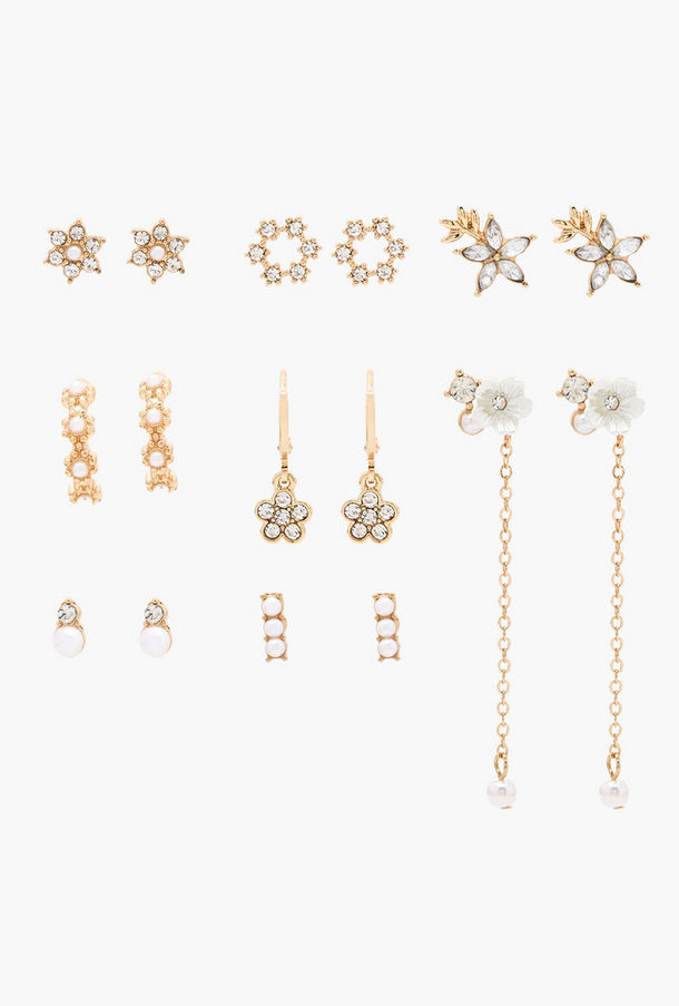 Embellished Earrings - Set of 9-women-image-1