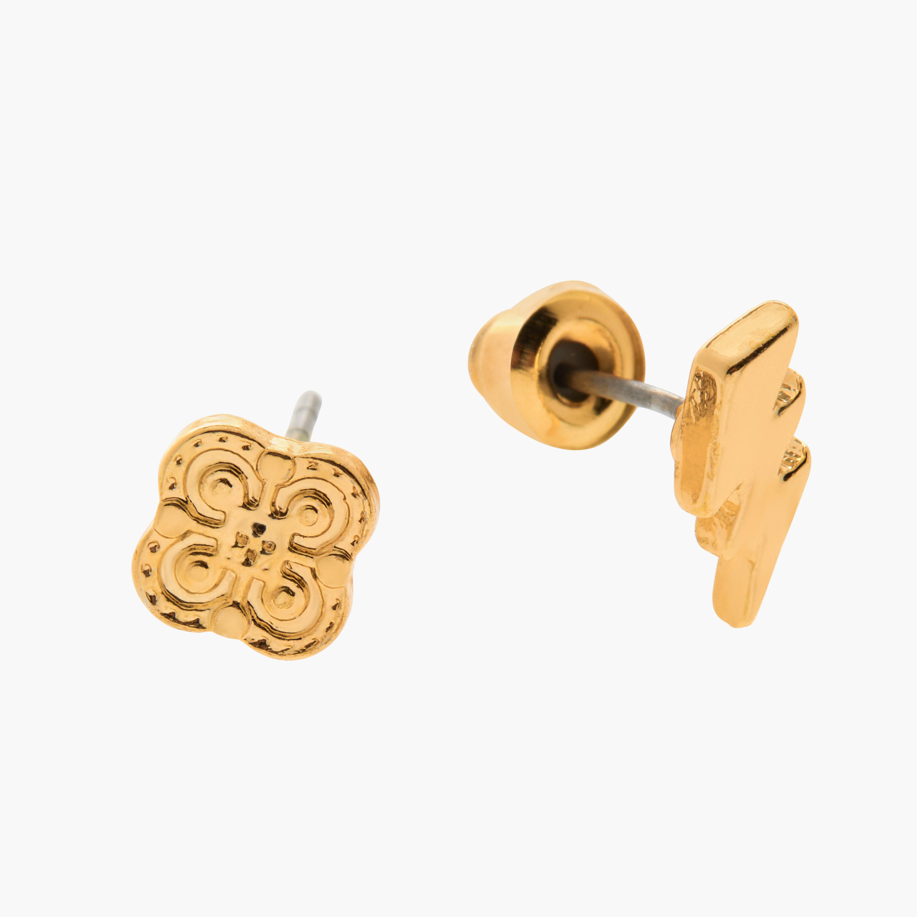 حلقان ميتاليك متنوعة بمكبس إغلاق خلفي - طقم من 18-women-watchesandjewellery-jewellery-earrings-image-4