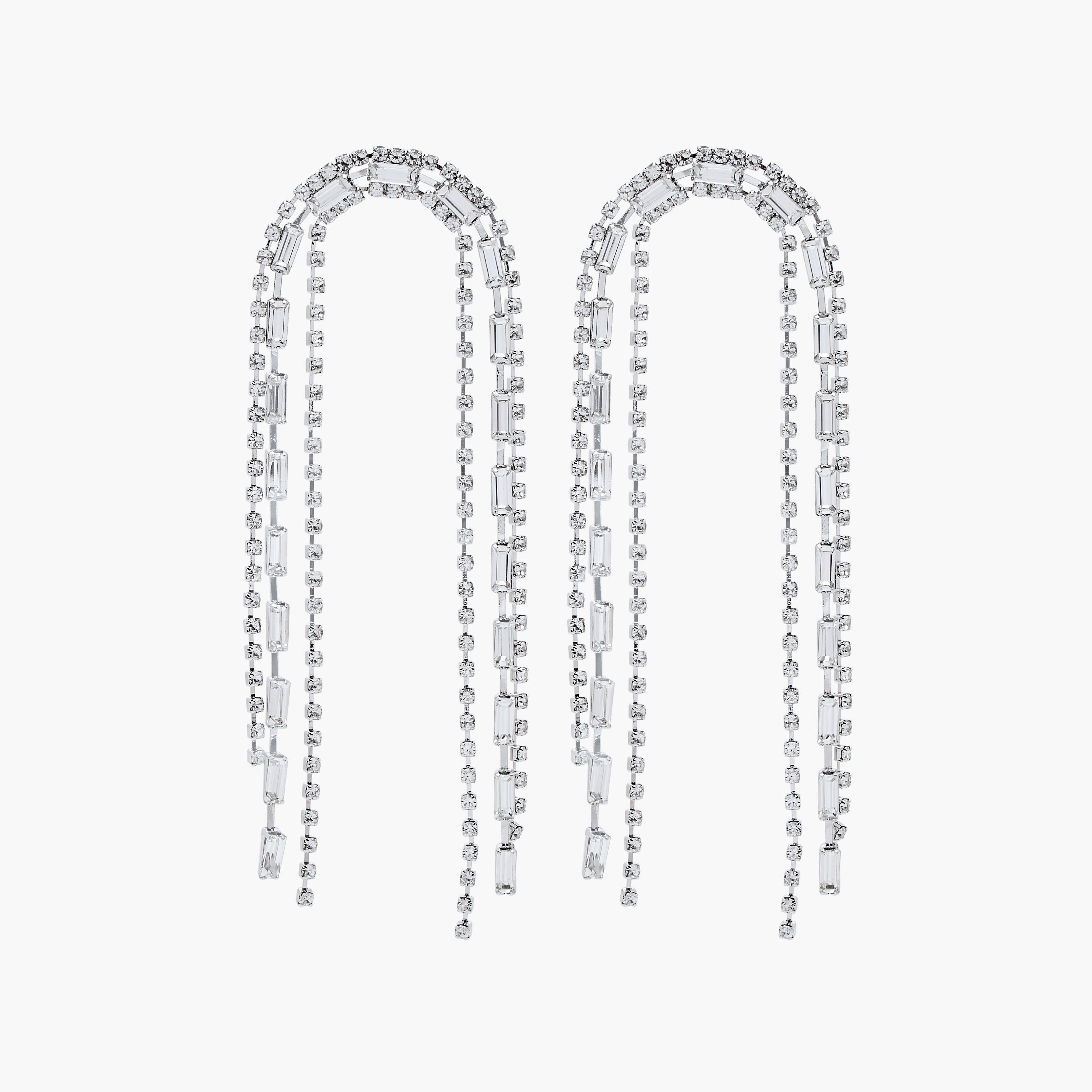 Embellished Tassel Earrings with Pushback Closure-women-watchesandjewellery-jewellery-earrings-image-1