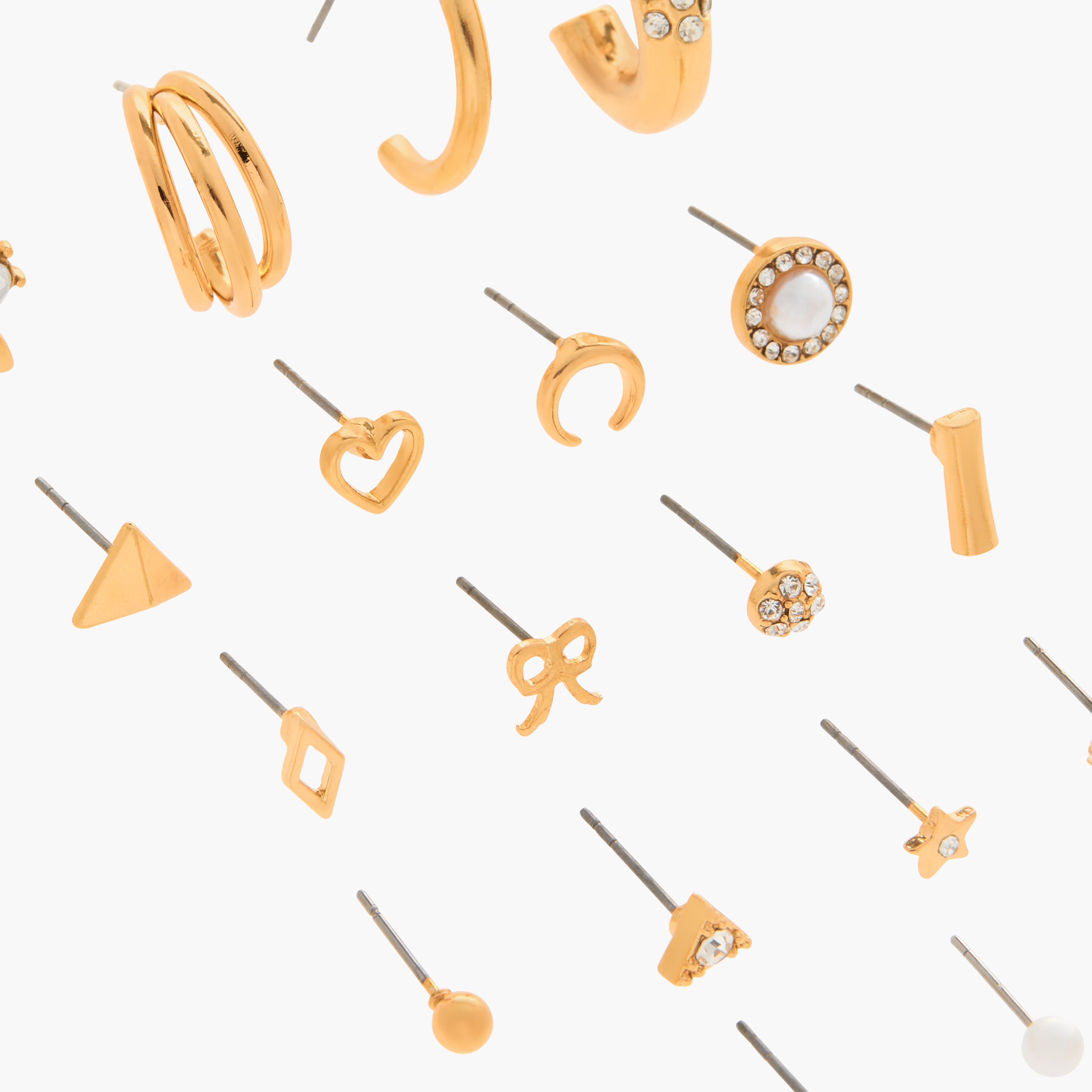 حلقان مرصّعة متنوعة - طقم 18 زوج-women-watchesandjewellery-jewellery-earrings-image-3