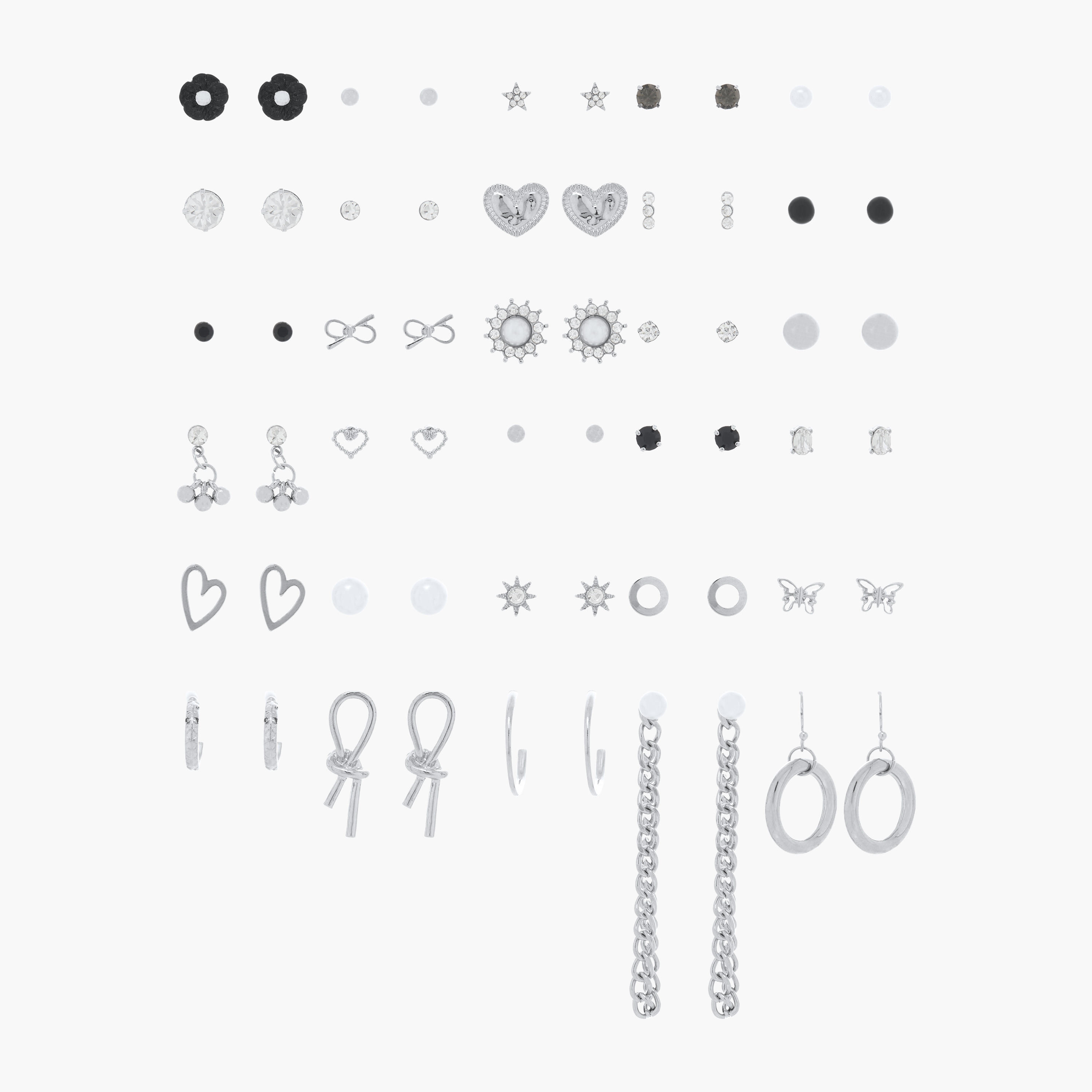 حلقان متنوعة - طقم من 30 زوج-women-watchesandjewellery-jewellery-earrings-image-1