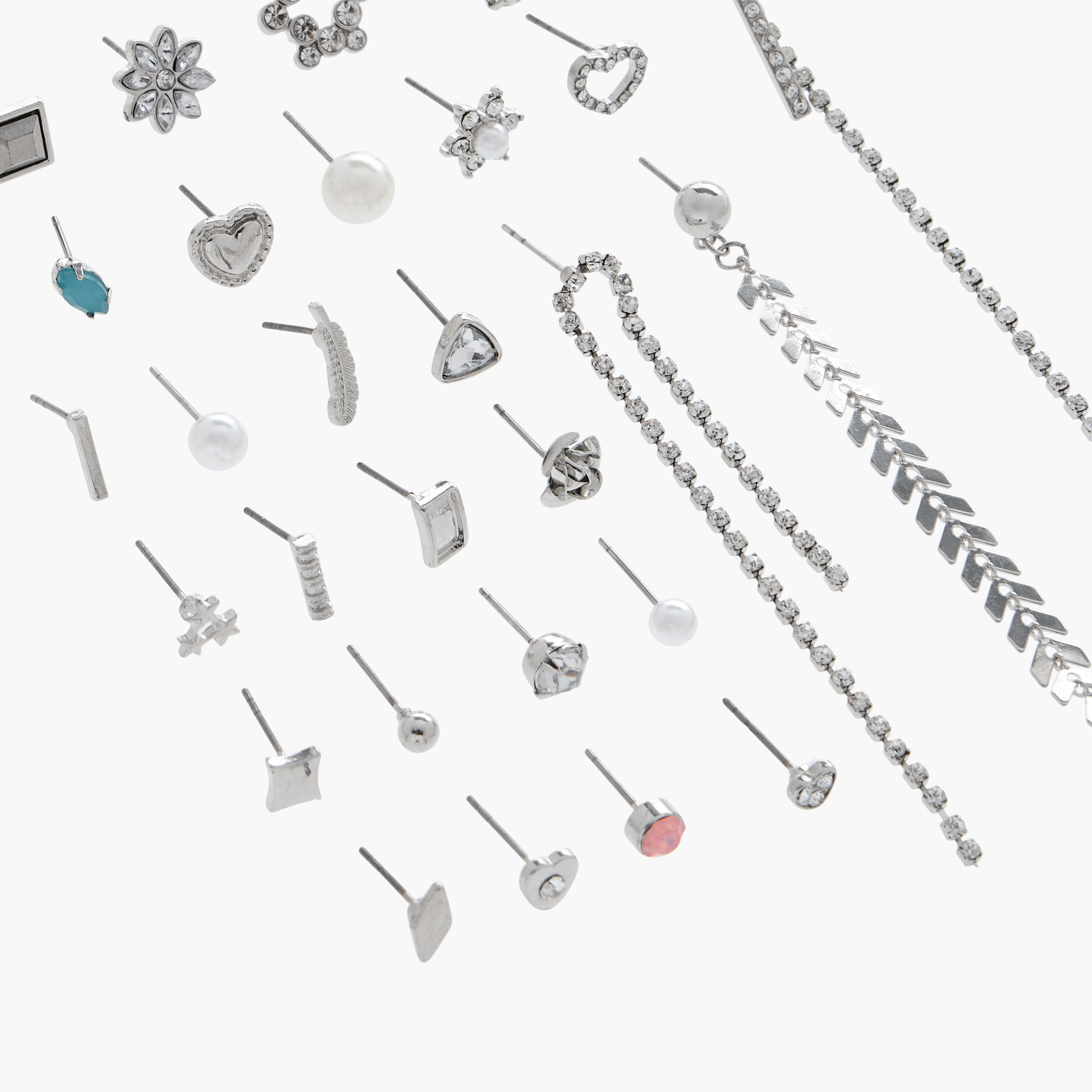حلقان ميتاليك متنوّعة - طقم 30 أزواج-women-watchesandjewellery-jewellery-earrings-image-4