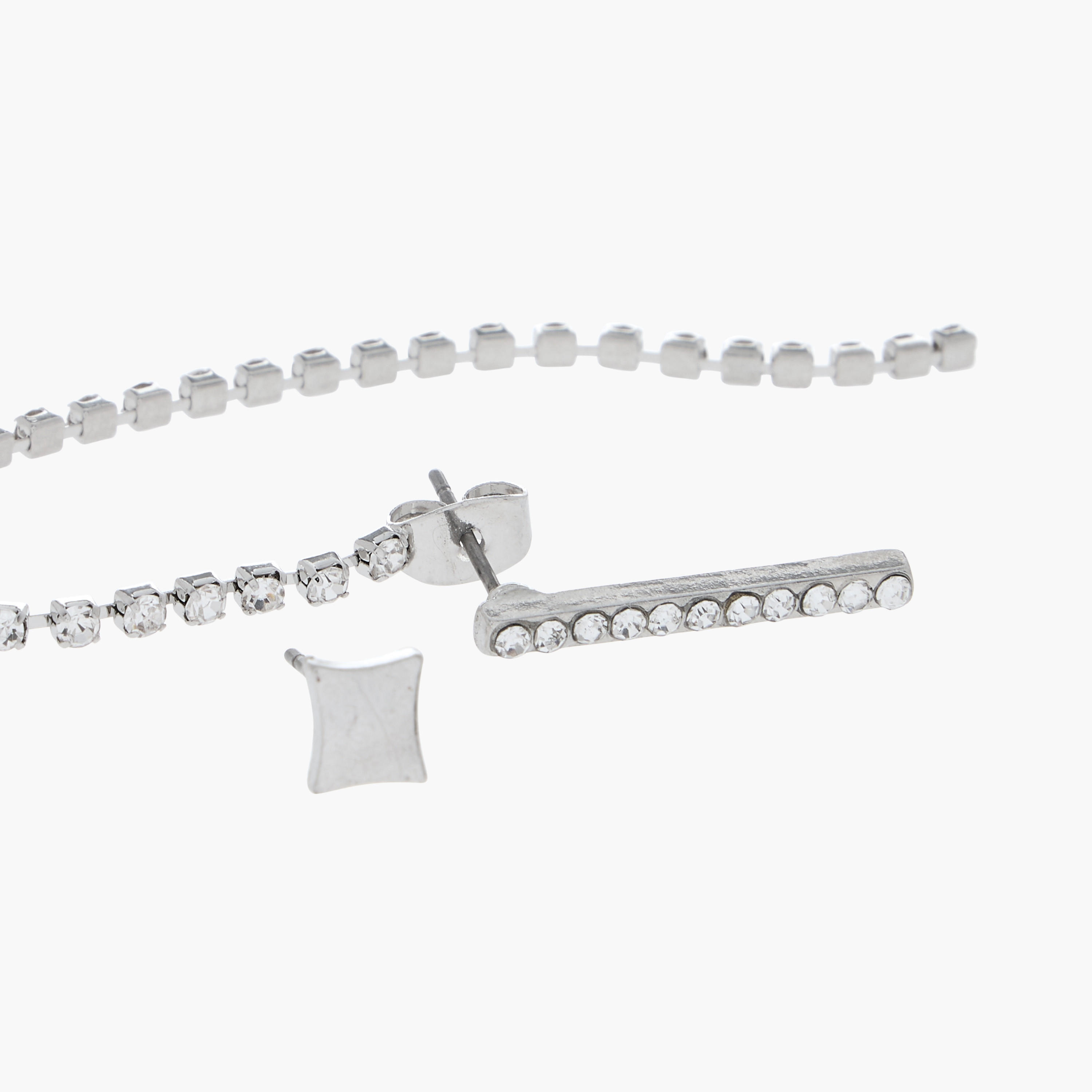 حلقان ميتاليك متنوّعة - طقم 30 أزواج-women-watchesandjewellery-jewellery-earrings-image-5