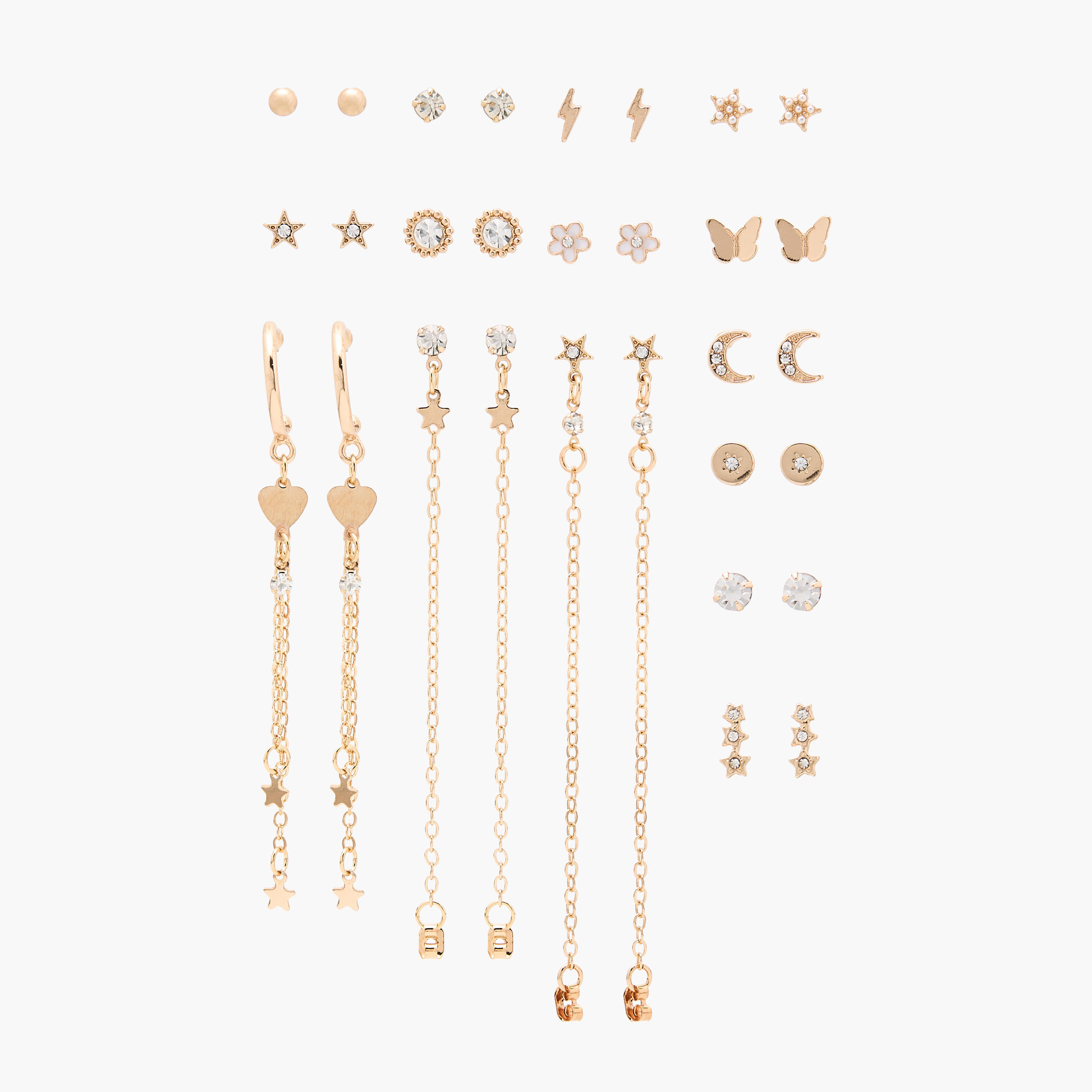 حلقان متنوعة - طقم من 15 زوج-women-watchesandjewellery-jewellery-earrings-image-1