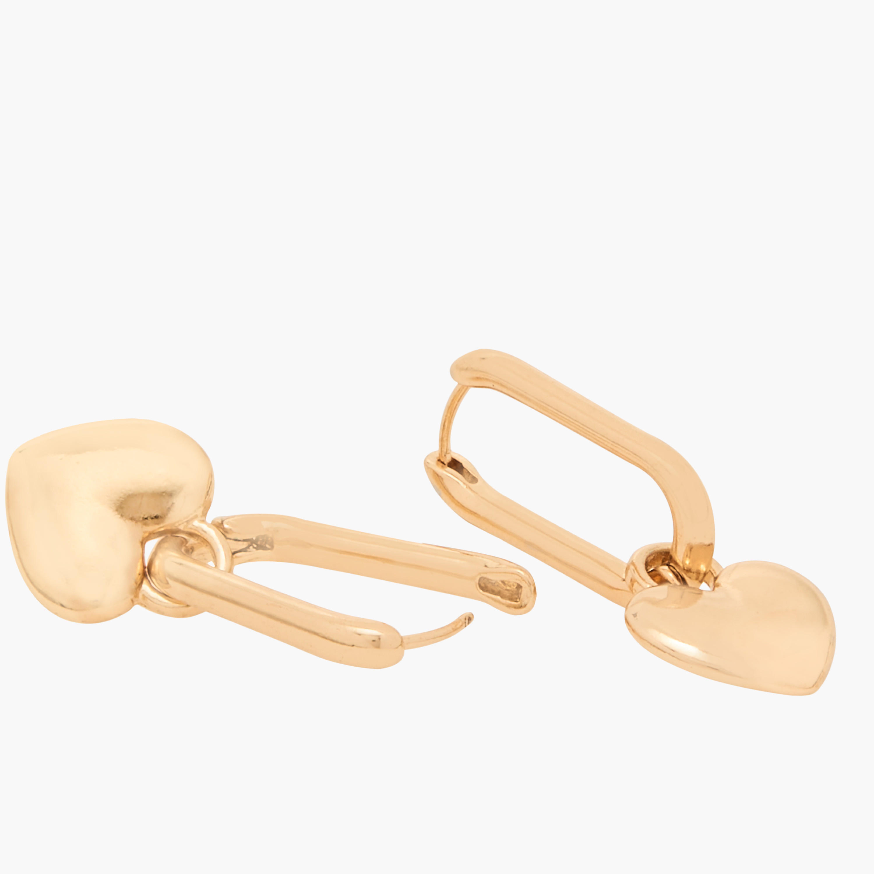 Heart Charm Dangling Hoop Earrings with Hinged Snap Closure-women-watchesandjewellery-jewellery-earrings-image-3