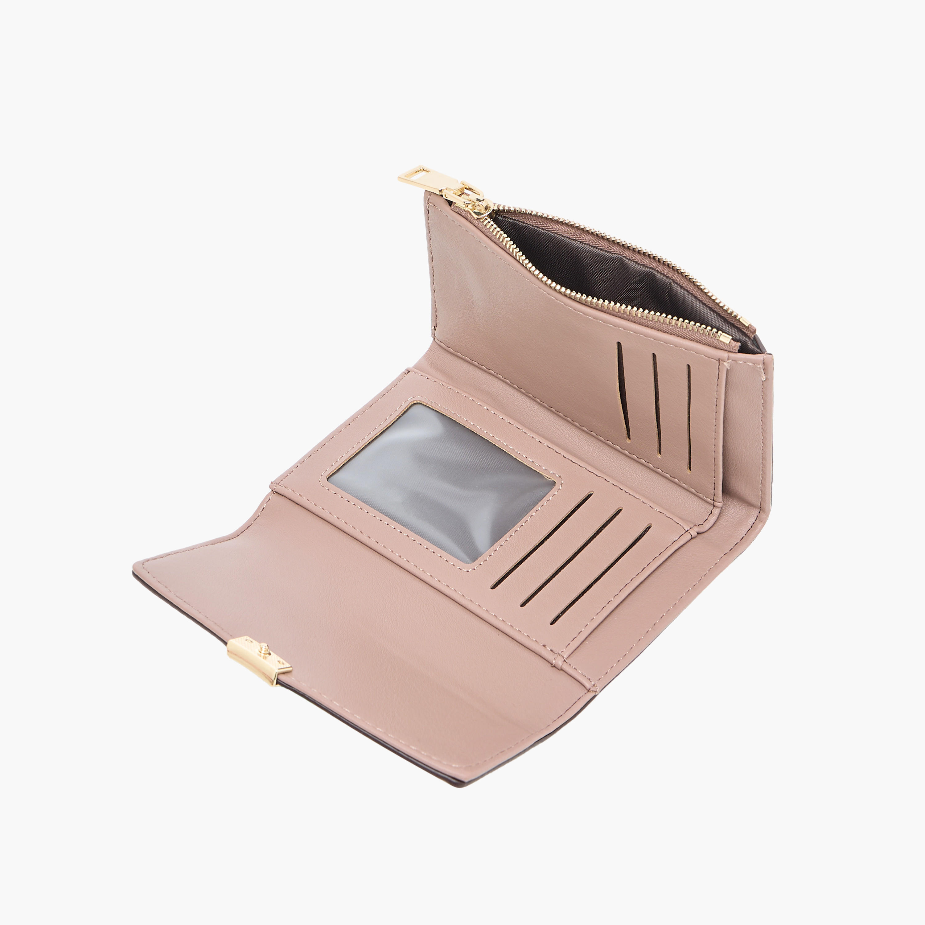 محفظة بارزة الملمس بطيّة مزدوجة وطيّة إغلاق من ساشا-women-bagsandwallets-wallets-image-5