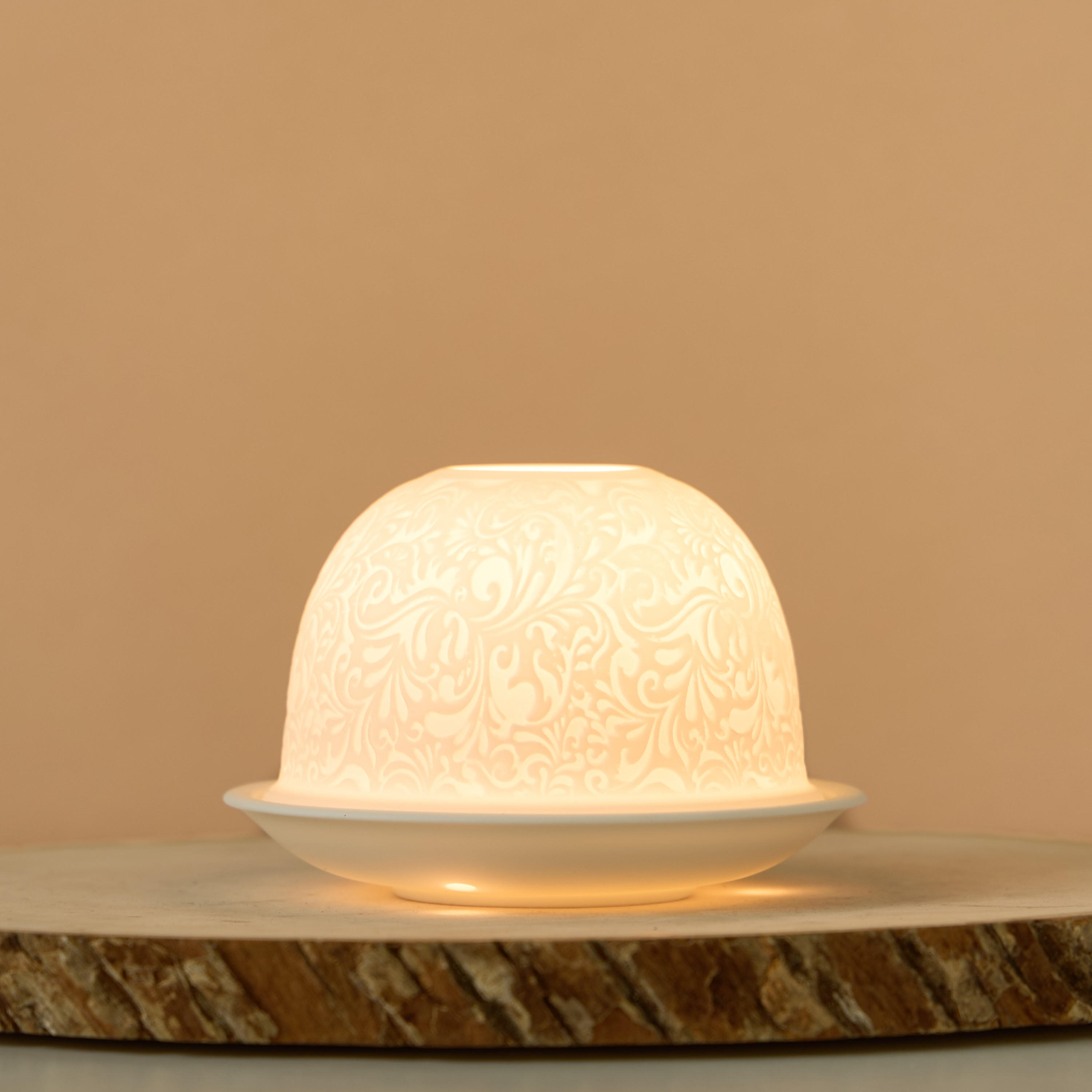 Ornate Ceramic Tealight Candleholder - 12x8 cms-household-decor-candleholdersandlanterns-image-2