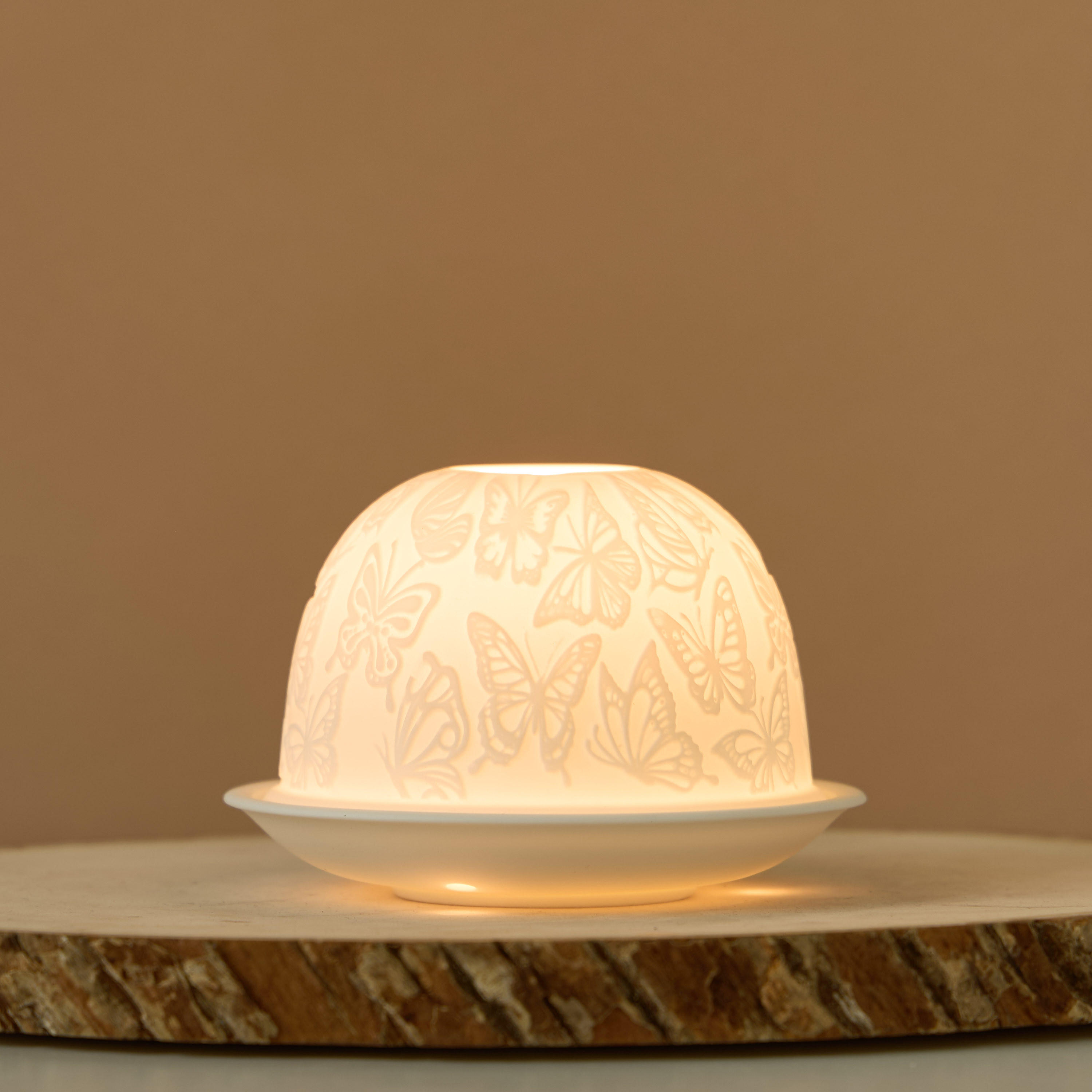 Butterly Ceramic Tealight Candleholder - 12x8 cms-household-decor-candleholdersandlanterns-image-2