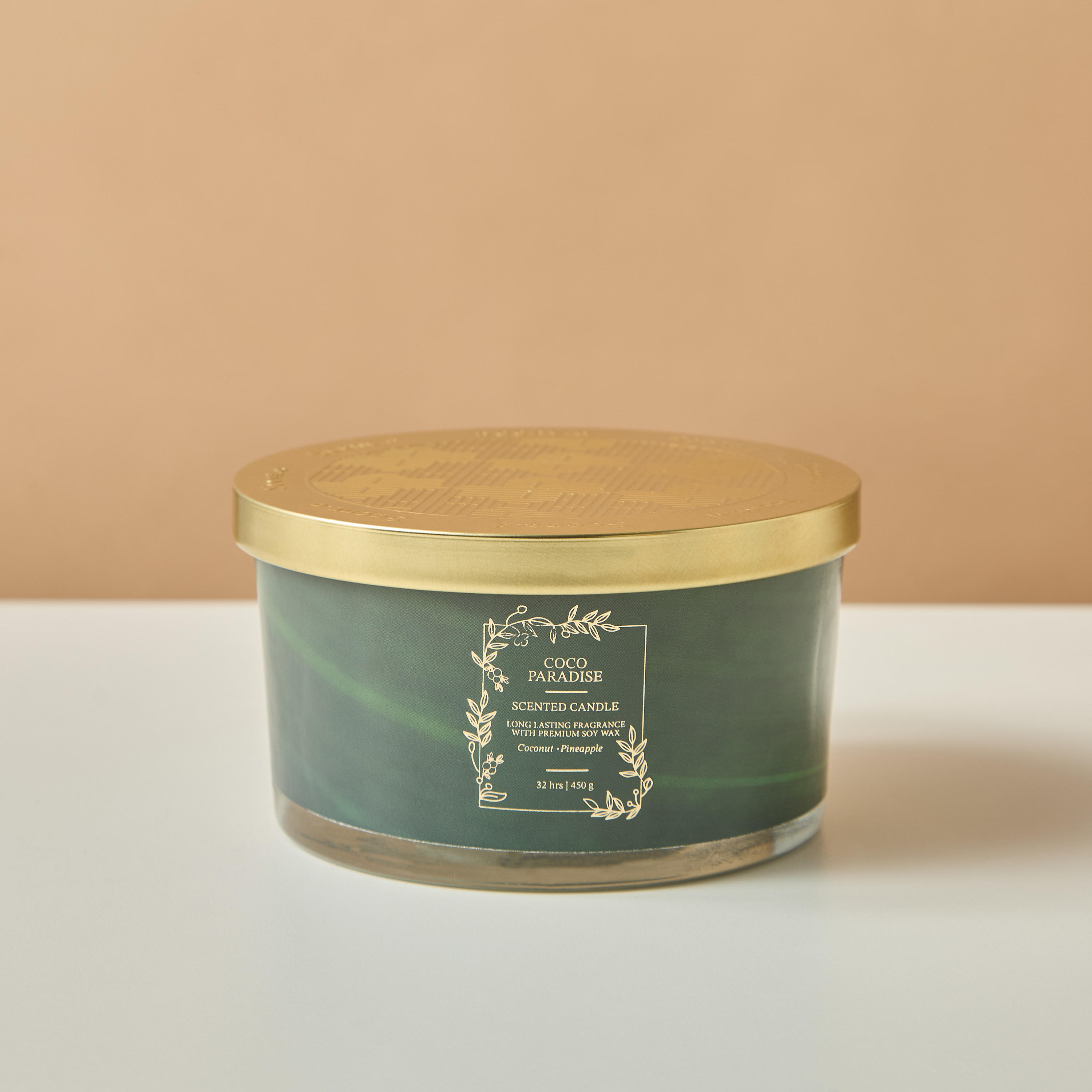 Scent.d Pomegranate Noir Scented 3-Wick Jar Candle - 450 gms-household-homefragrance-candles-image-2