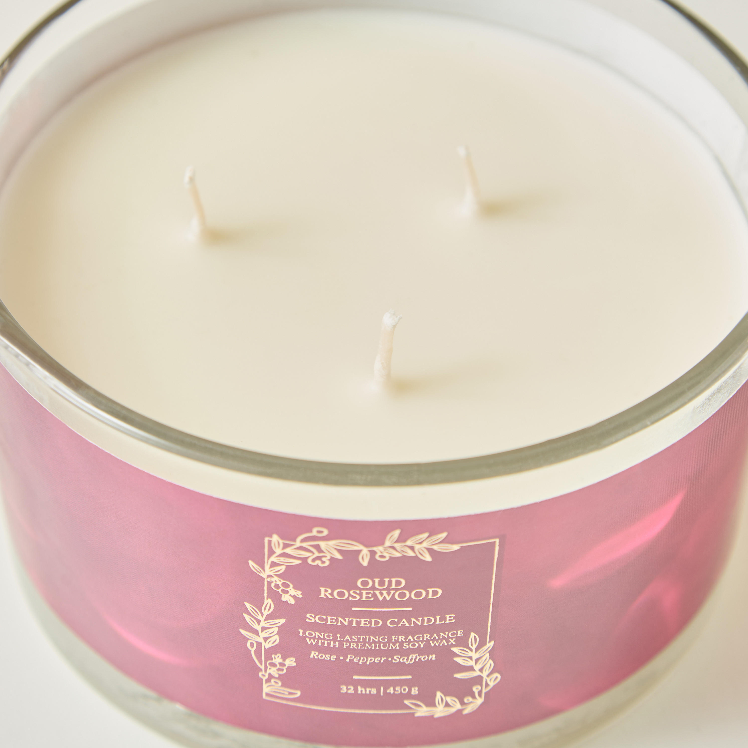 Scent.d Pomegranate Noir Scented 3-Wick Jar Candle - 450 gms-household-homefragrance-candles-image-3