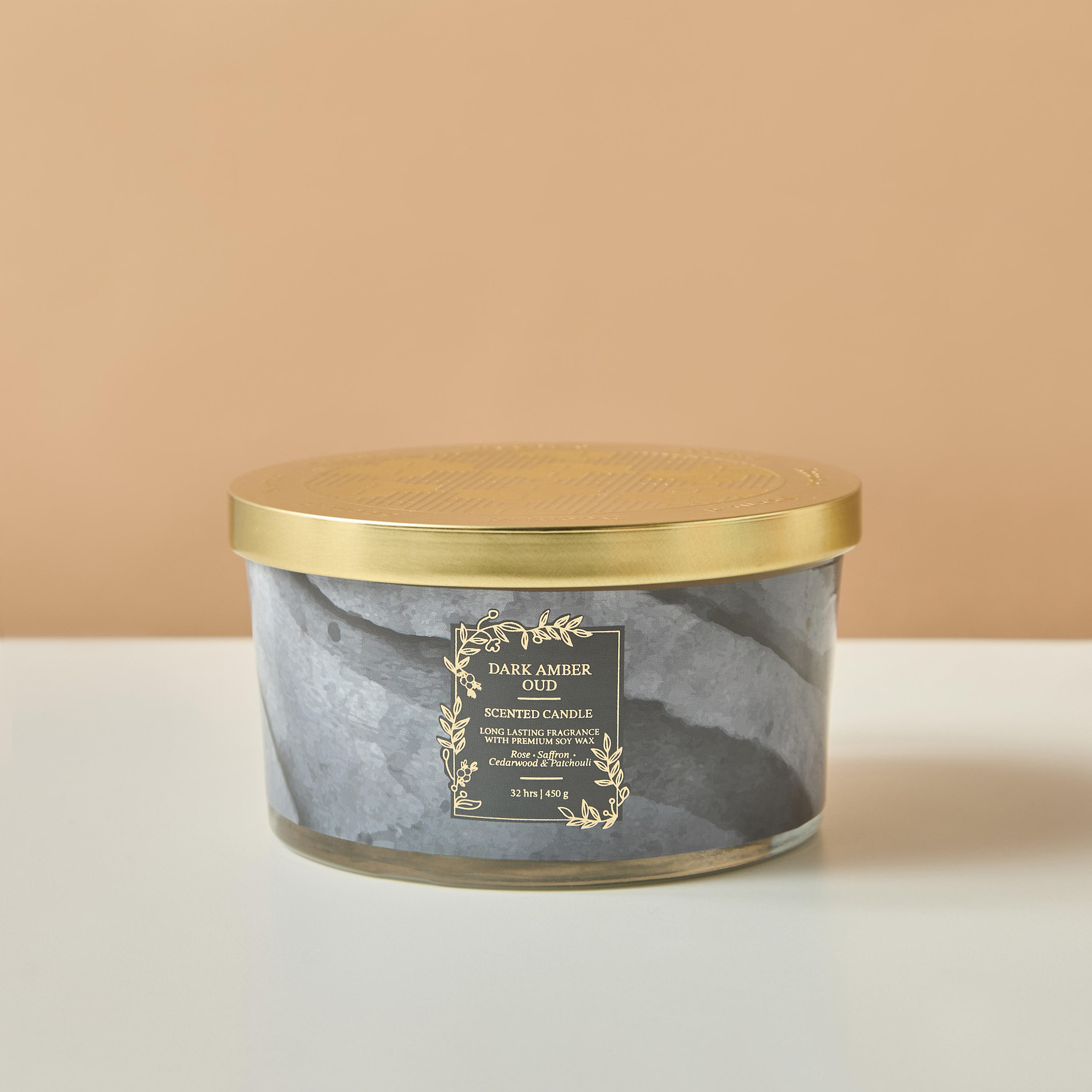 Scent.d Pomegranate Noir Scented 3-Wick Jar Candle - 450 gms-household-homefragrance-candles-image-2