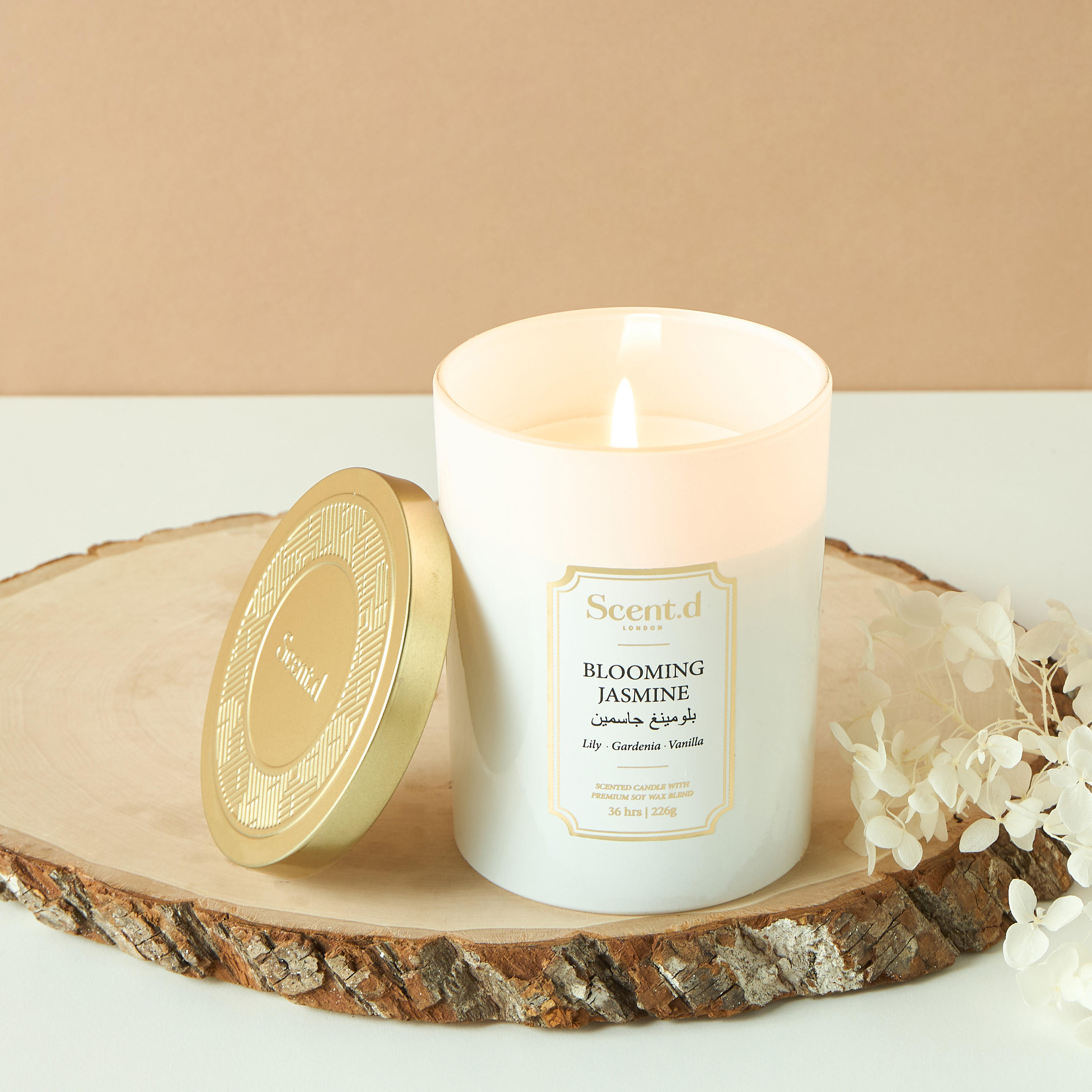 Scent.d Arabian Jasmine Scented Jar Candle - 226 gms-household-homefragrance-candles-image-2