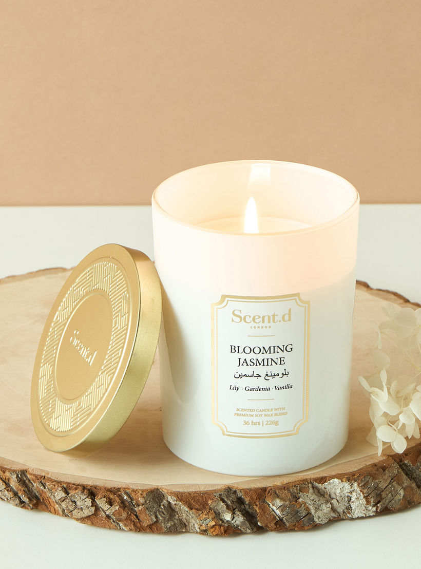 Scent.d Arabian Jasmine Scented Jar Candle - 226 gms-household-homefragrance-candles-image-2