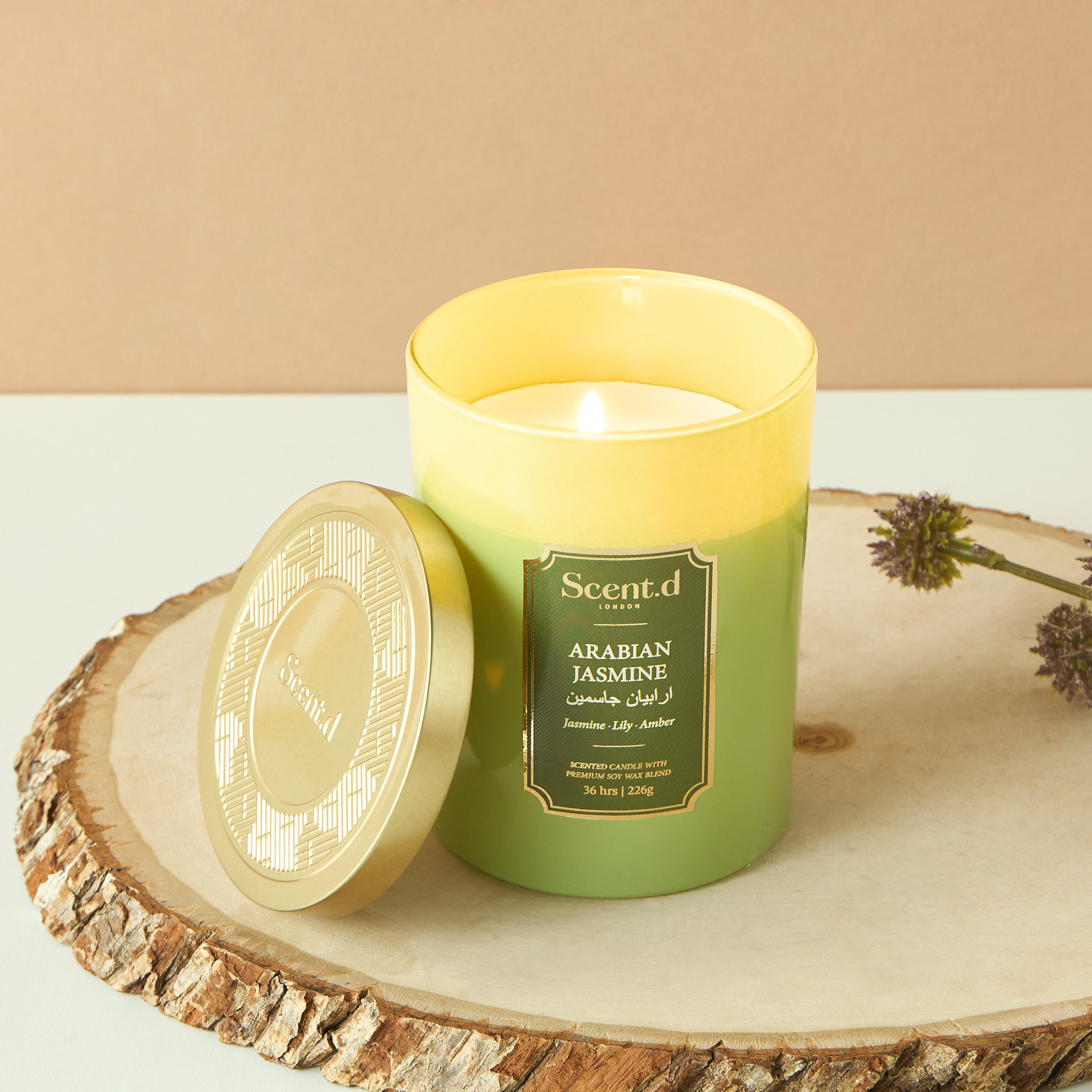 Scent.d Arabian Jasmine Scented Jar Candle - 226 gms-household-homefragrance-candles-image-1