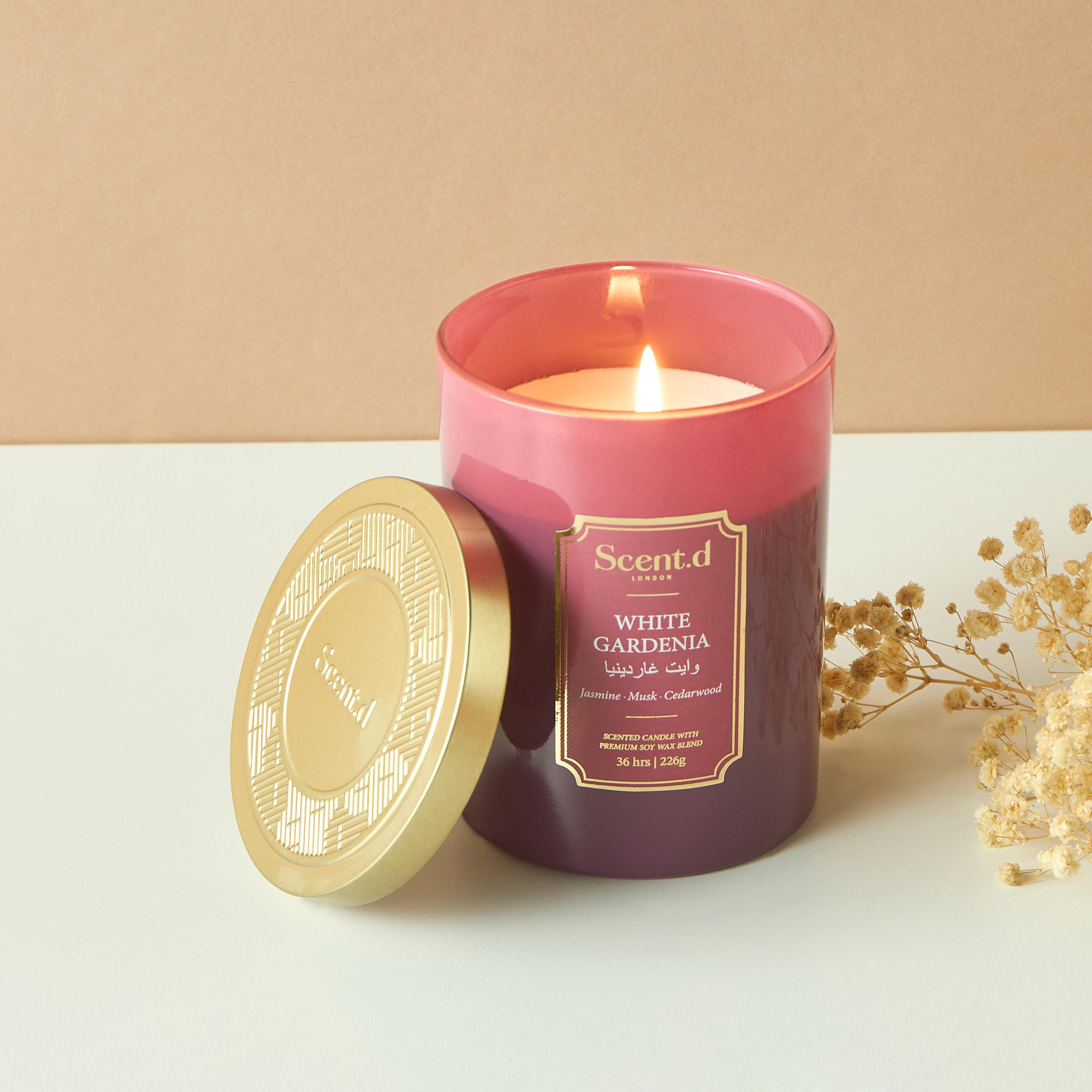 Scent.d Arabian Jasmine Scented Jar Candle - 226 gms-household-homefragrance-candles-image-1