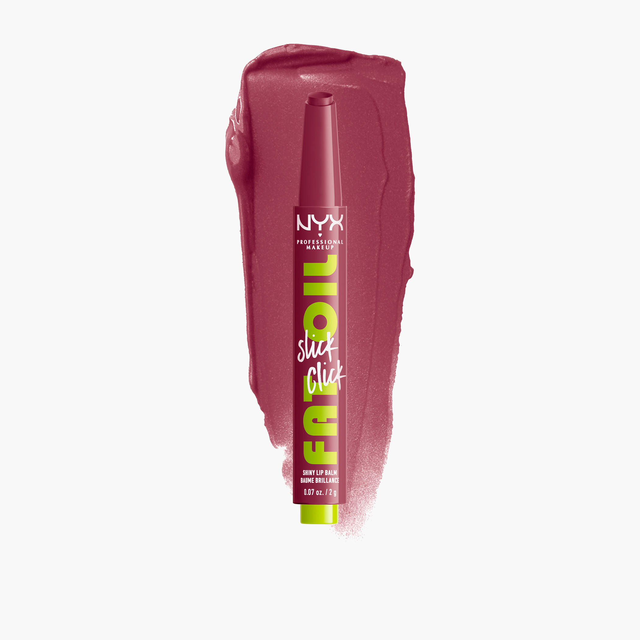 NYX Professional Make up Slick Click Fat Oil Shiny Lip Balm - 2 gms-beautyandpersonalcare-makeup-lips-lipglossesandbalms-image-1