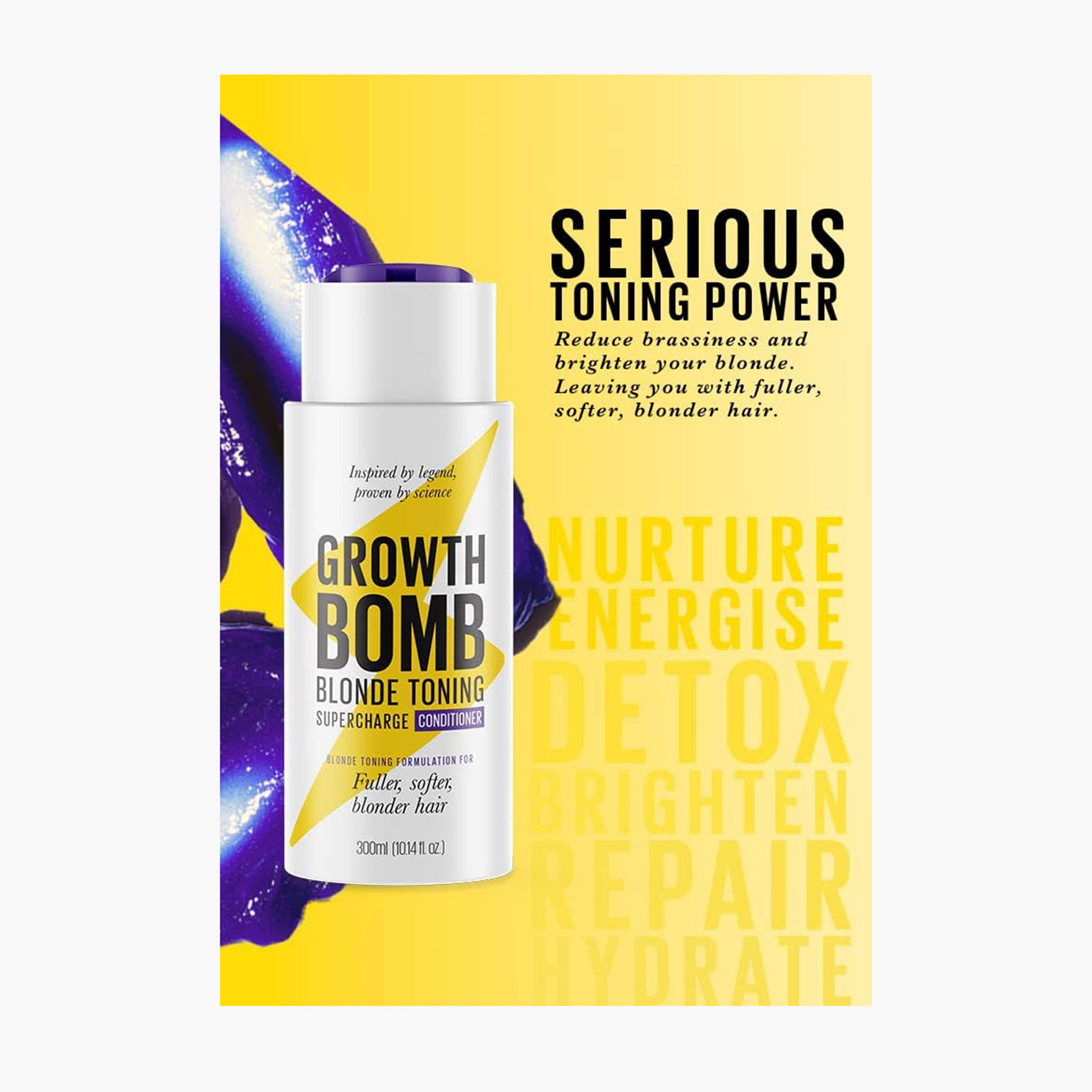 Growth Bomb Supercharge Blond Toning Conditioner - 300 ml-beautyandpersonalcare-hair-haircare-conditioners-image-2