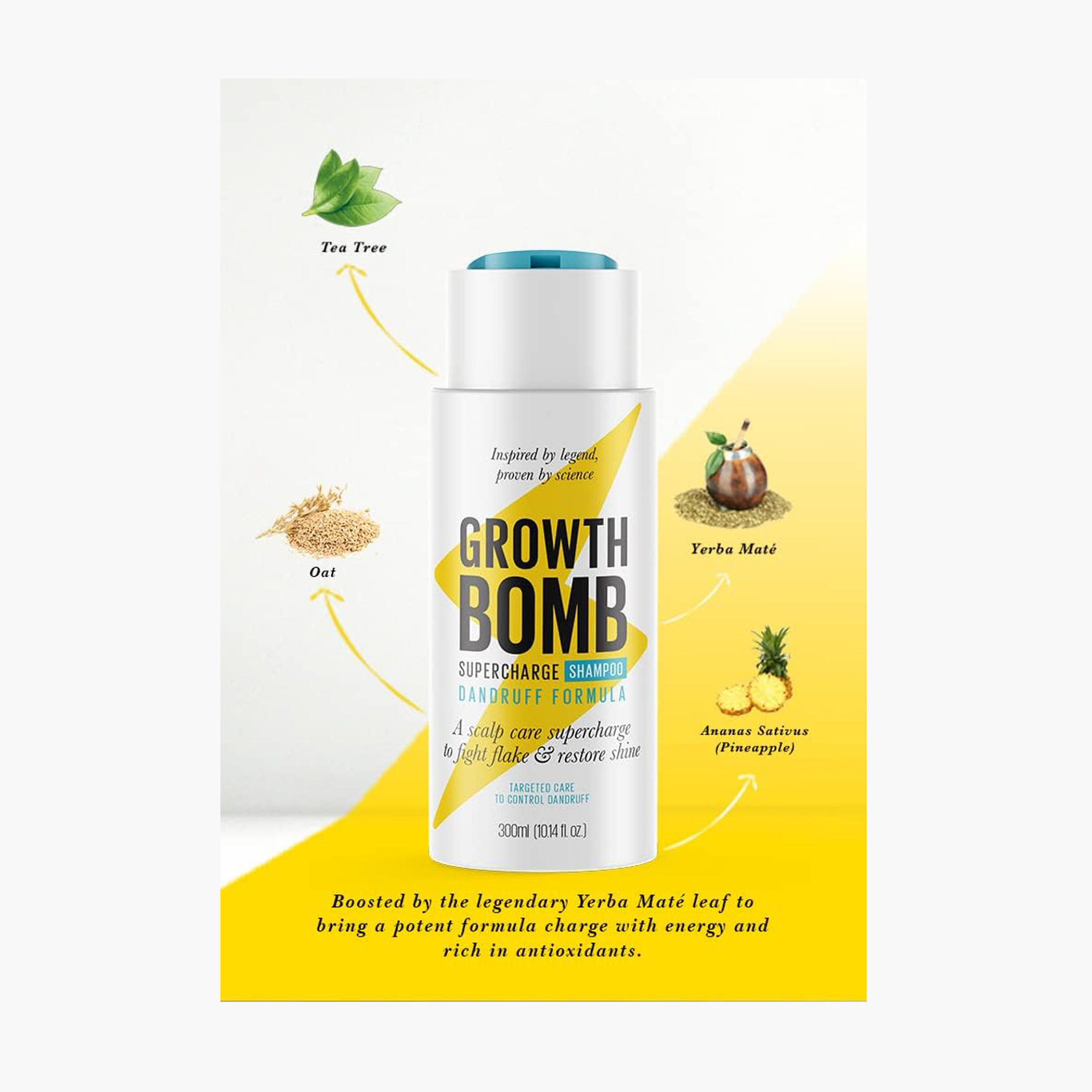 Growth Bomb Supercharge Dandruff Formula Hair Shampoo - 300 ml-beautyandpersonalcare-hair-haircare-shampoos-image-2