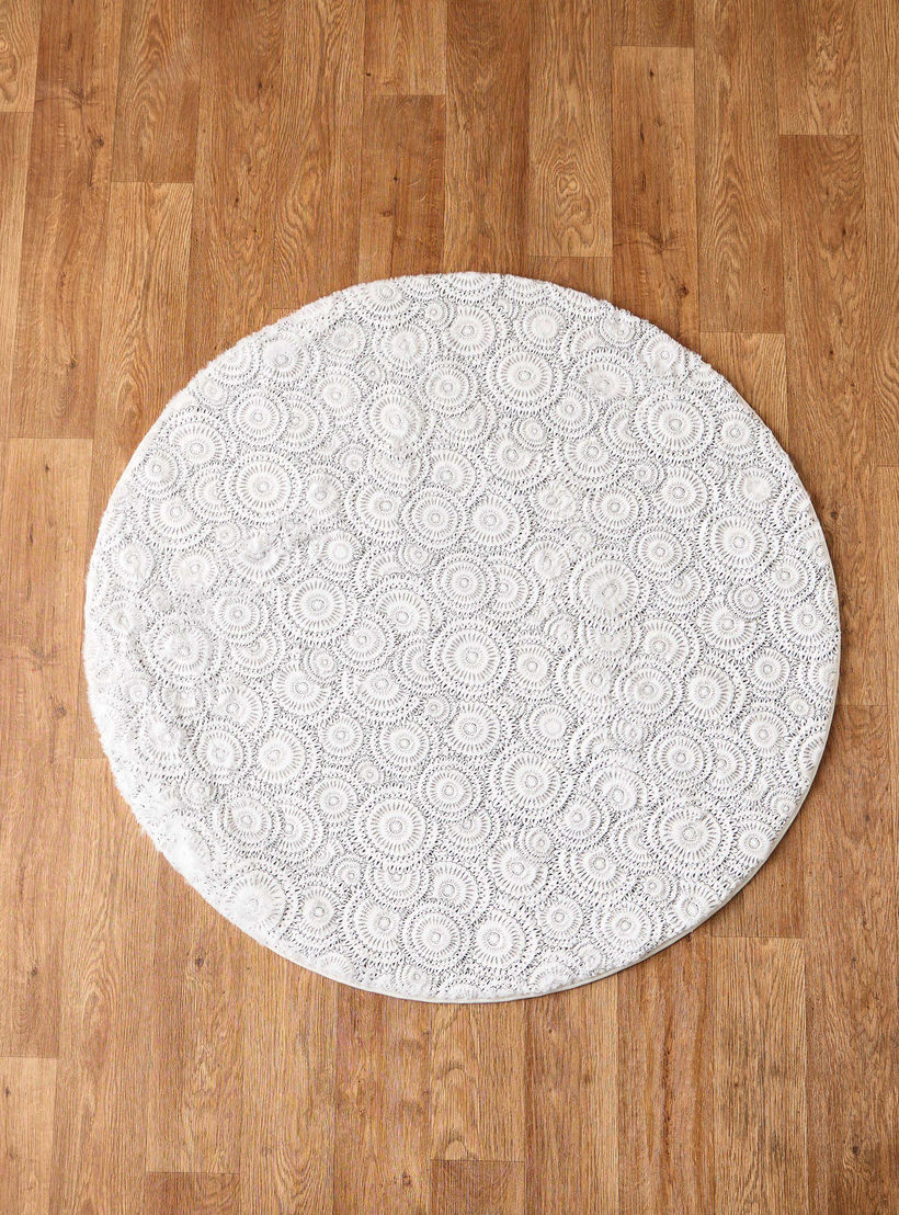 Foiled Faux Rabbit Fur Rug - 120 cms-household-rugsandcarpets-rugs-image-2