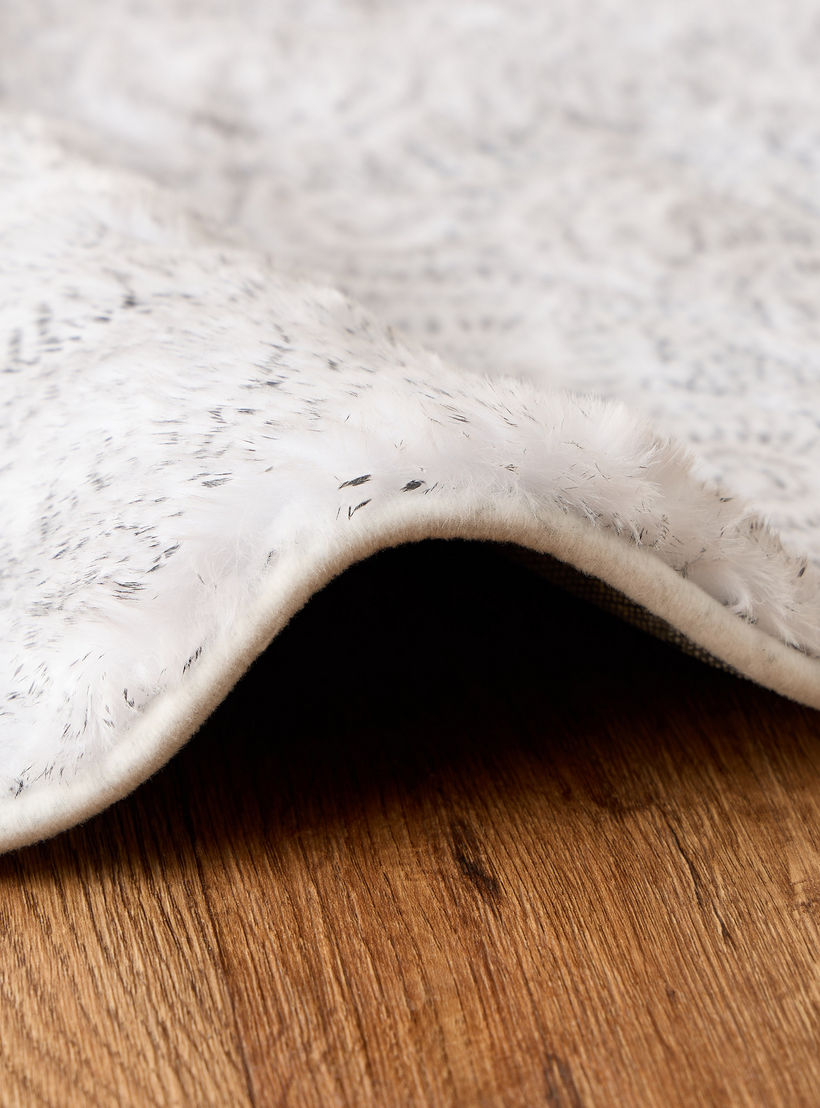 Foiled Faux Rabbit Fur Rug - 120 cms-household-rugsandcarpets-rugs-image-4