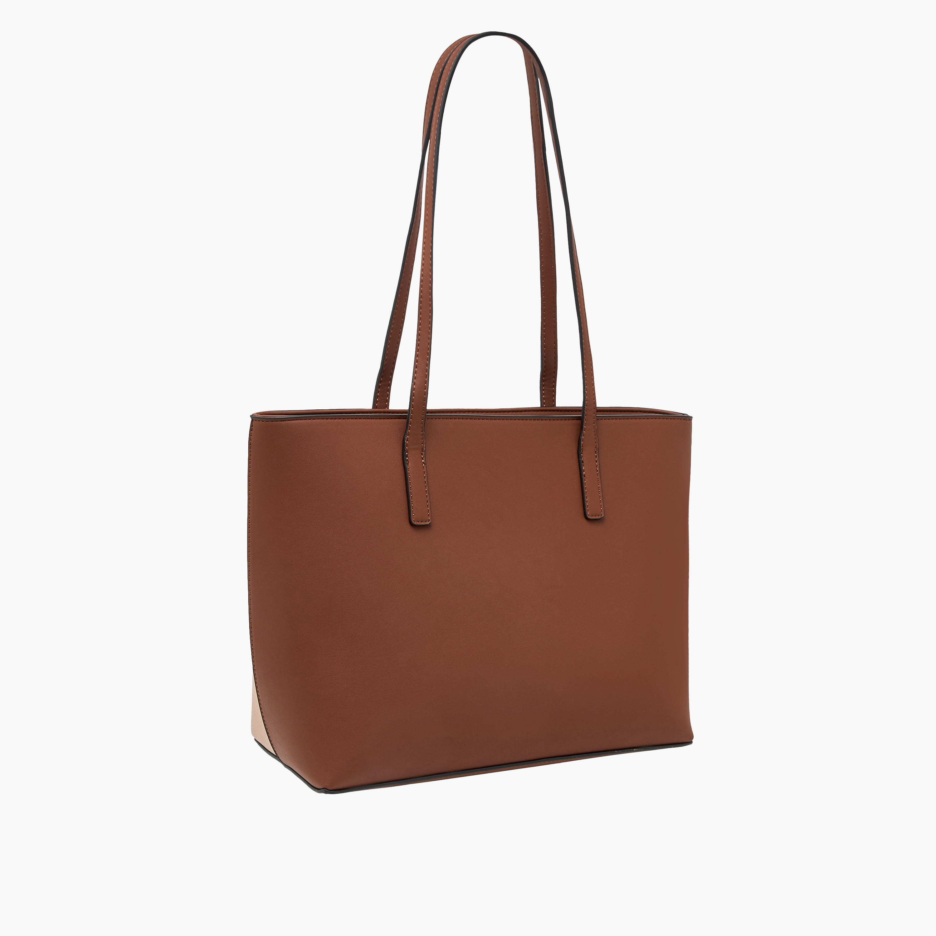Charlotte Reid Panelled Tote Bag with Zip Closure and Double Handle-women-bagsandwallets-handbags-image-11