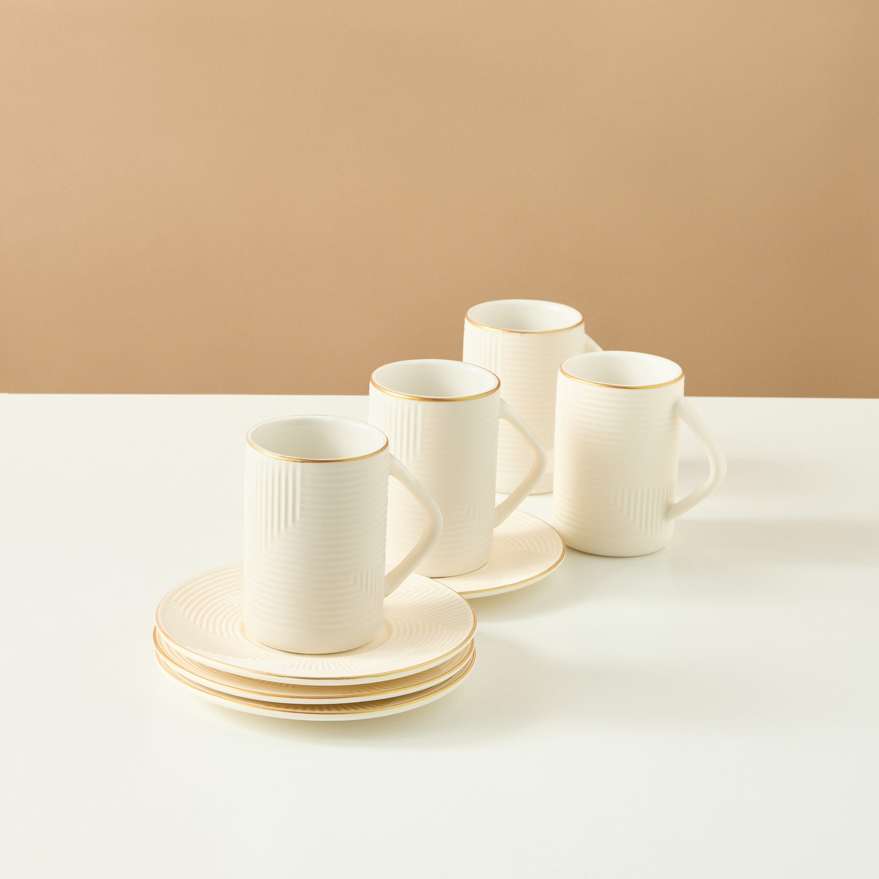 Jawhara 8-Piece Ceramic Cup and Saucer Set-household-dining-teaandcoffee-teaandcoffeesets-image-1