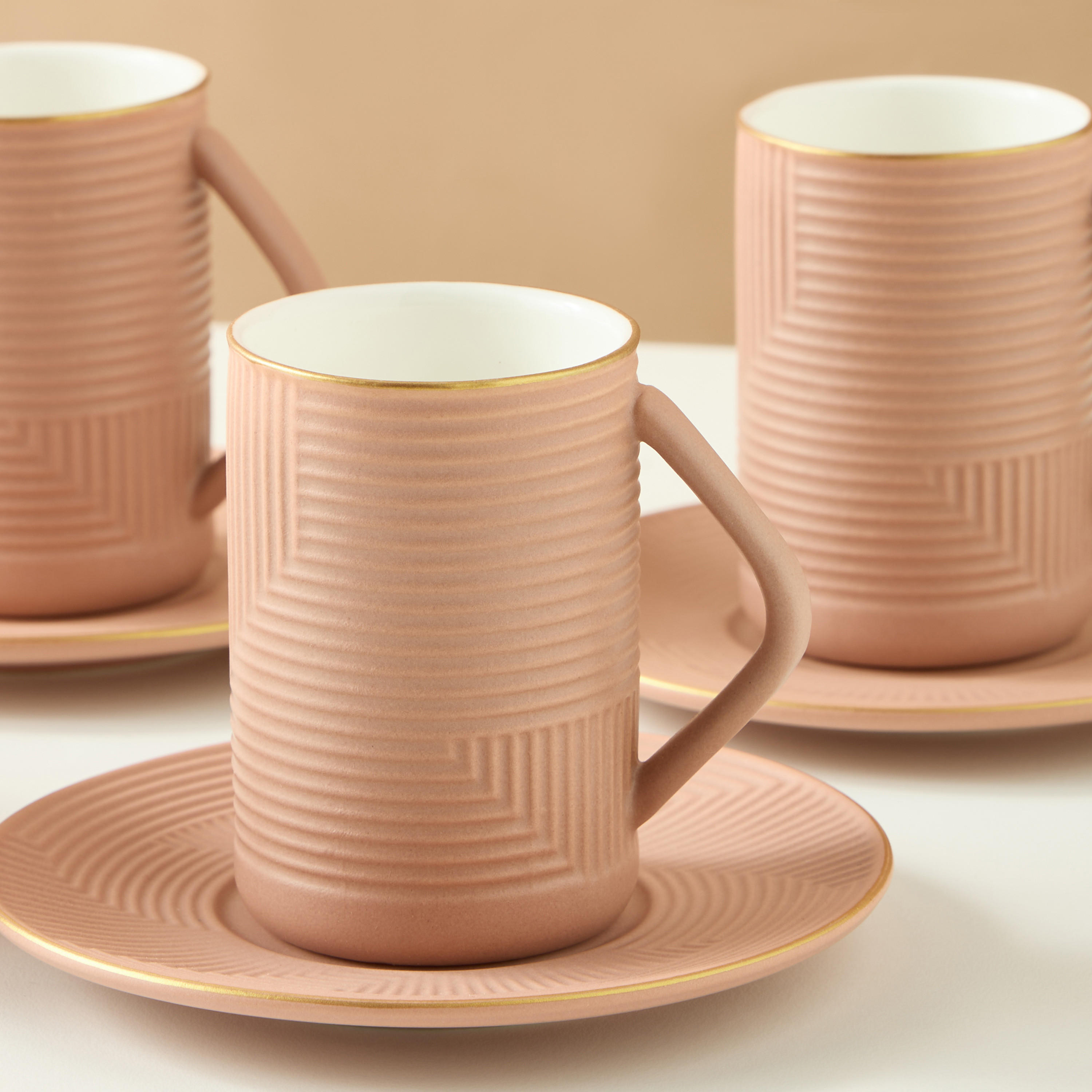 Jawhara 8-Piece Ceramic Cup and Saucer Set-household-dining-teaandcoffee-teaandcoffeesets-image-2