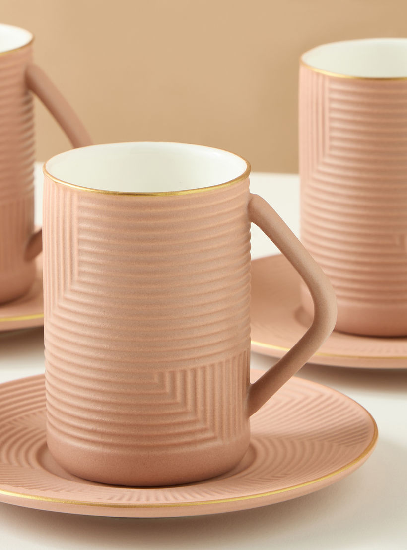 Jawhara 8-Piece Ceramic Cup and Saucer Set-household-dining-teaandcoffee-teaandcoffeesets-image-2